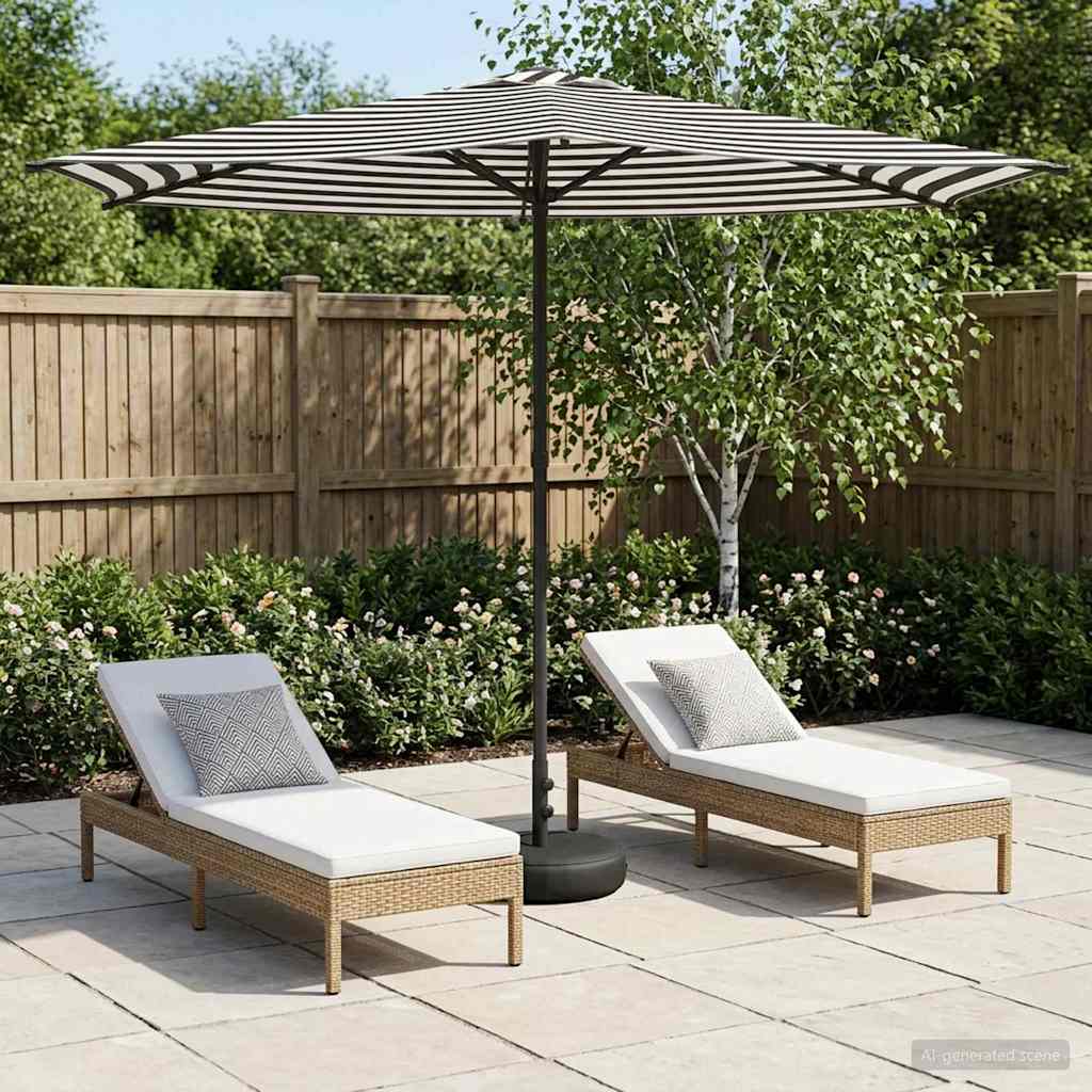 Vrtni Parasol s Podnožjem 270 x 270 cm Poliester Pravokutni