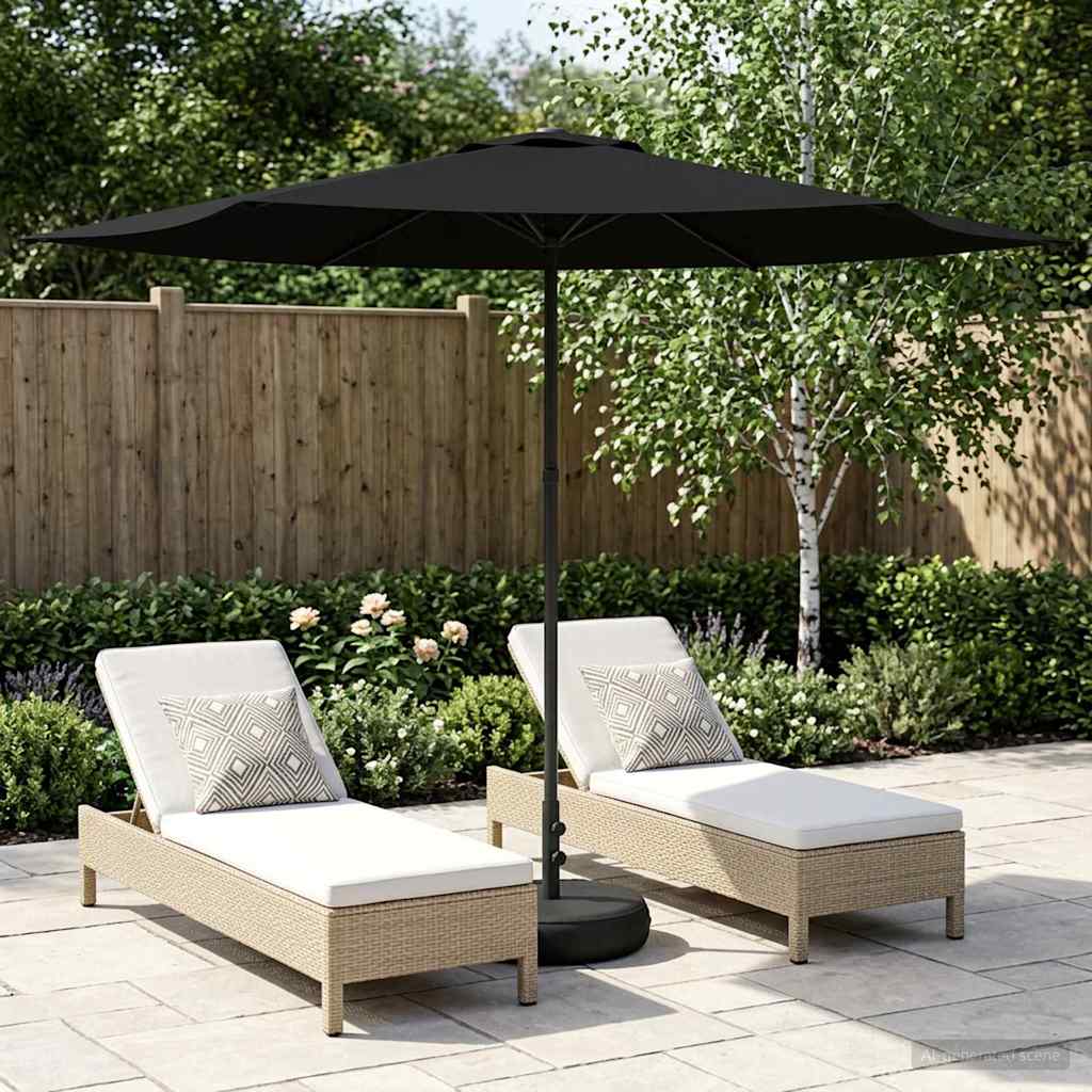 Vrtni Parasol s Podnožjem 300 x 300 cm Poliester Pravokutni