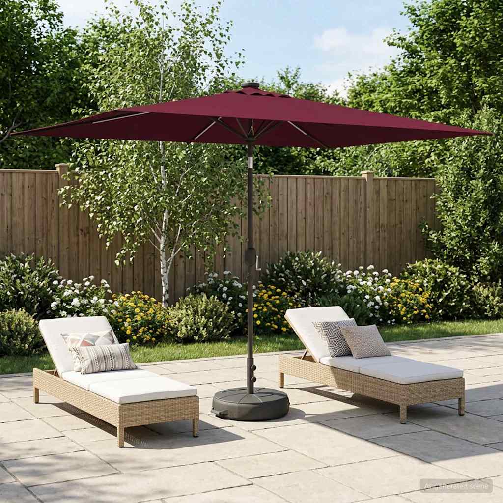 Suncobran za vrt s LED svjetlima i postoljem 270 x 270 cm