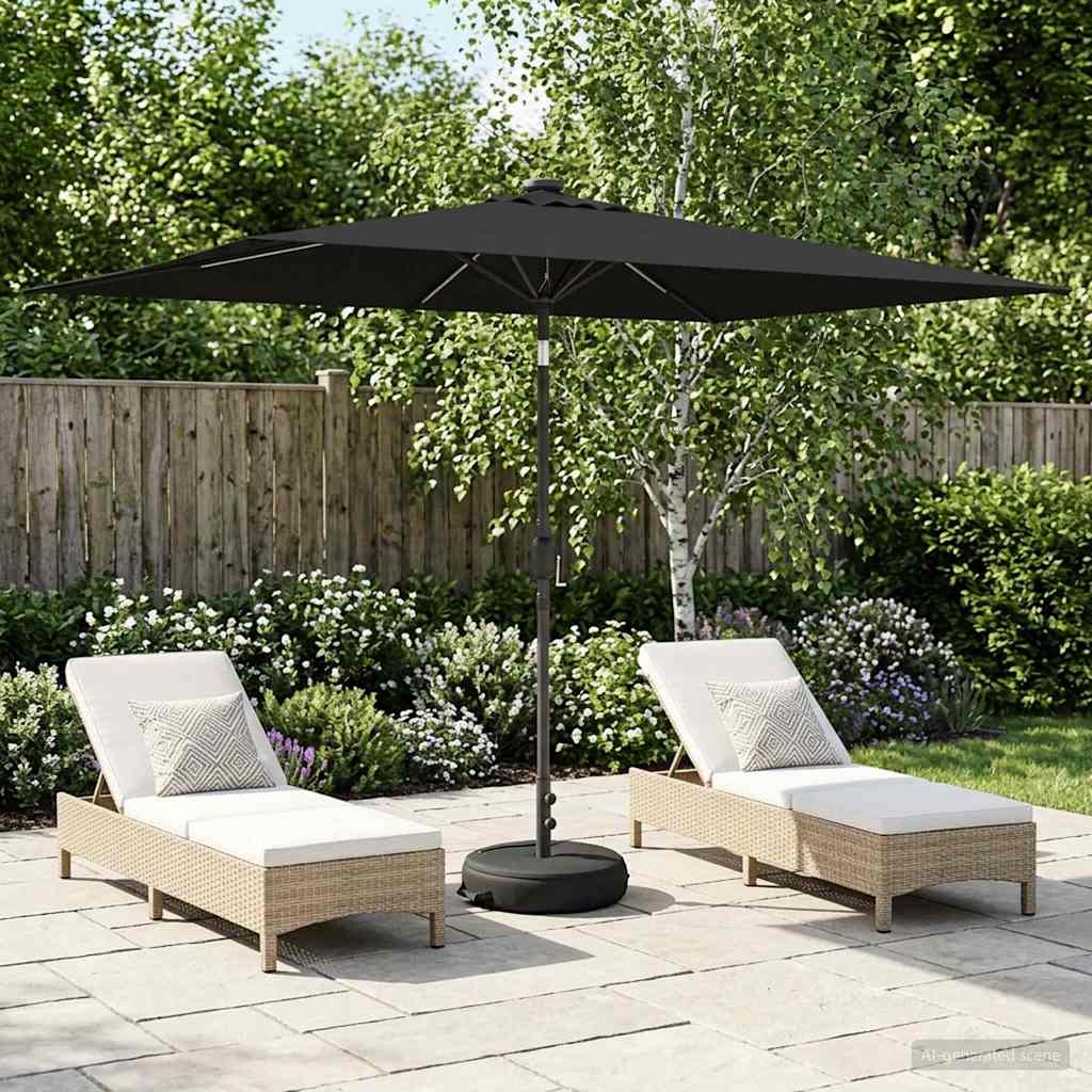 Suncobran za vrt s LED svjetlima i postoljem 200 x 300 cm
