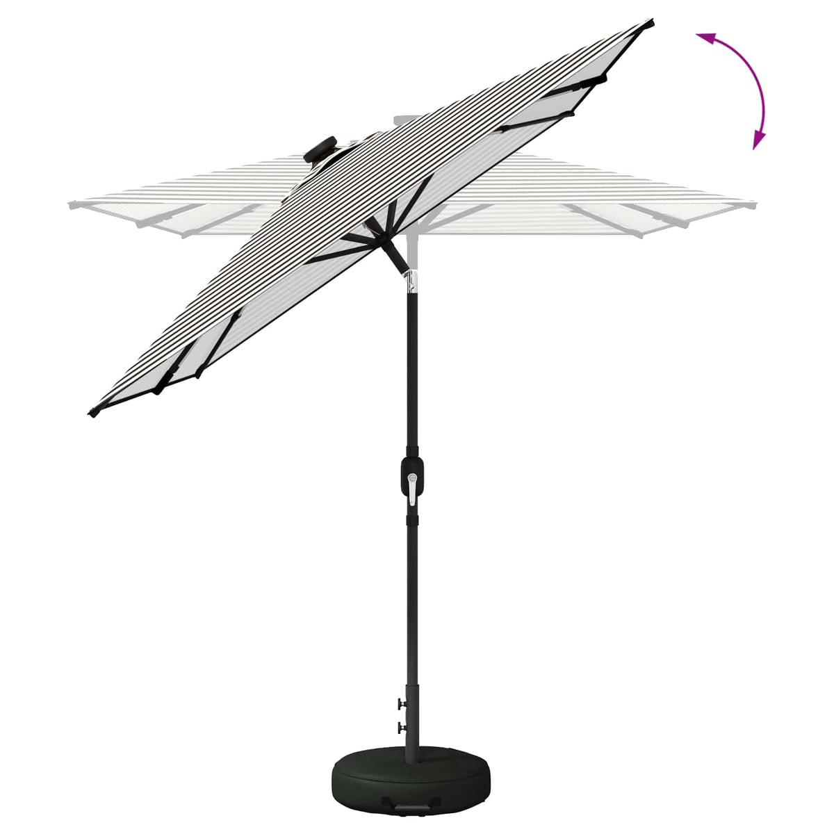 Suncobran za vrt s LED svjetlima i postoljem 200 x 300 cm