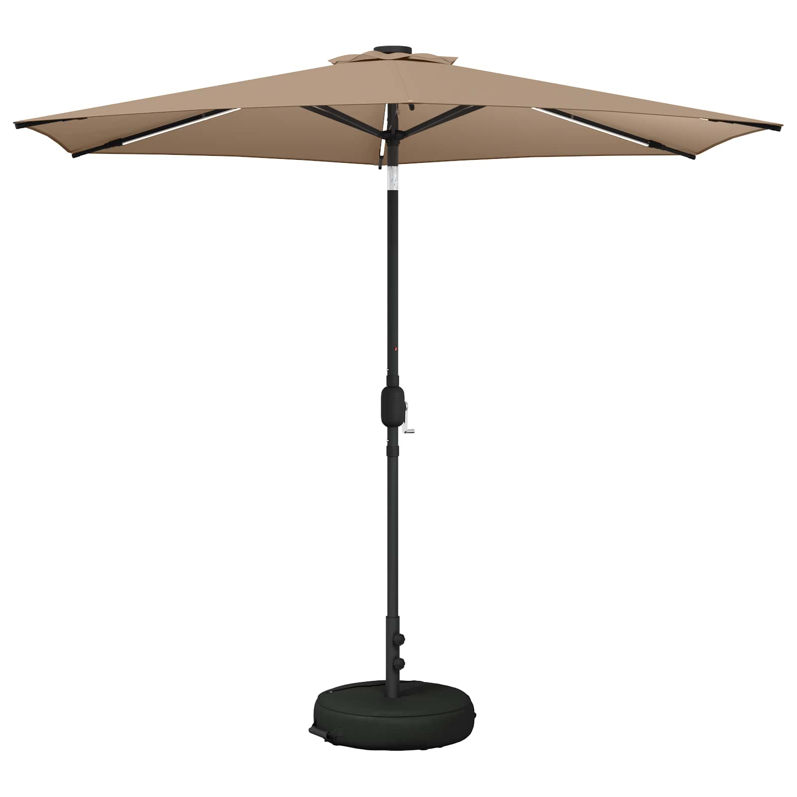 Suncobran za vrt s LED svjetlima i postoljem 270 x 270 cm