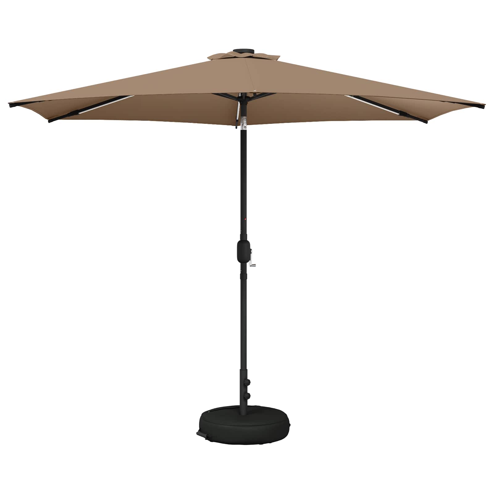 Suncobran za vrt s LED svjetlima i postoljem 300 x 300 cm