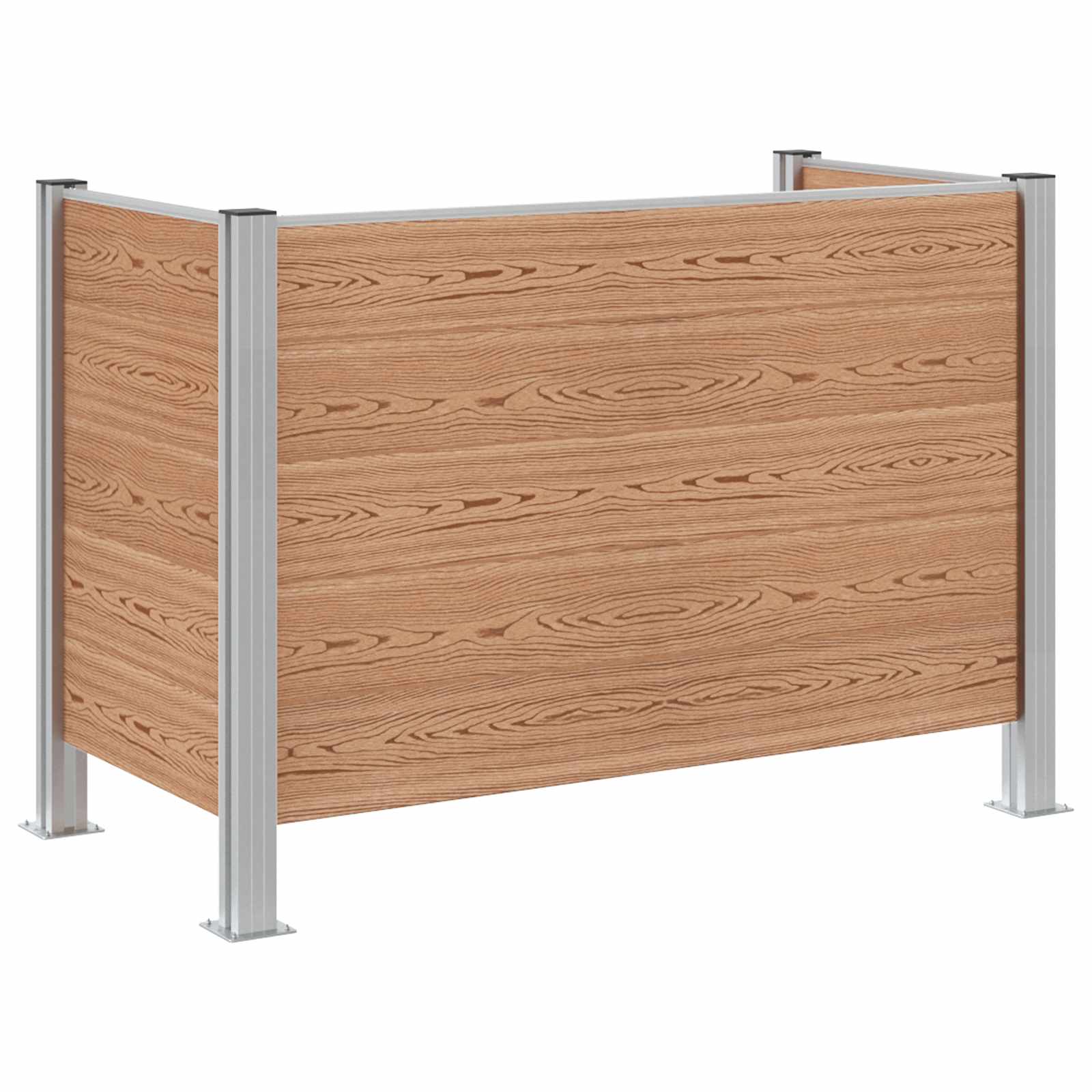 Ograda za kante za smeće Smeđa 161 x 85 x 115 cm Aluminij i WPC