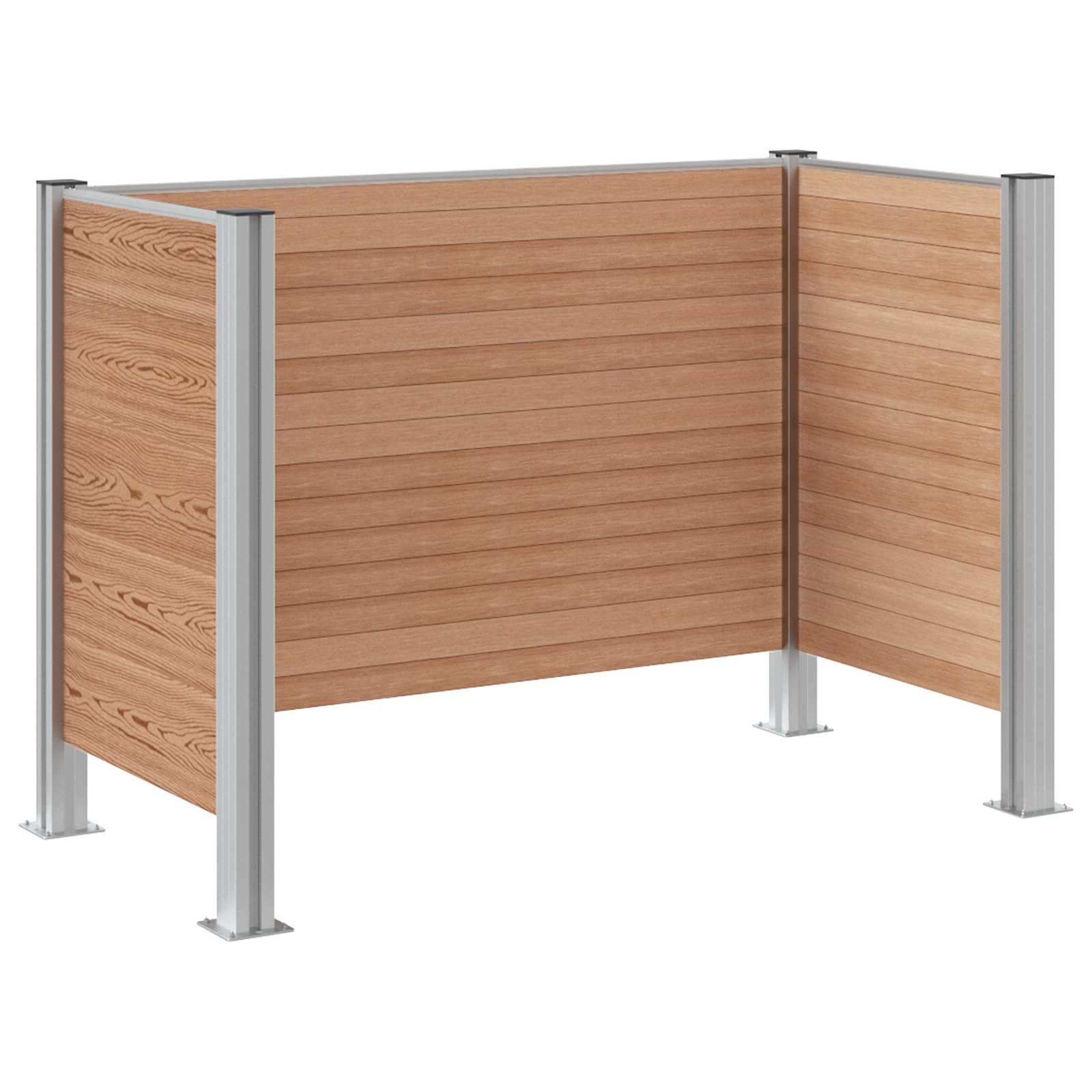 Ograda za kante za smeće Smeđa 161 x 85 x 115 cm Aluminij i WPC