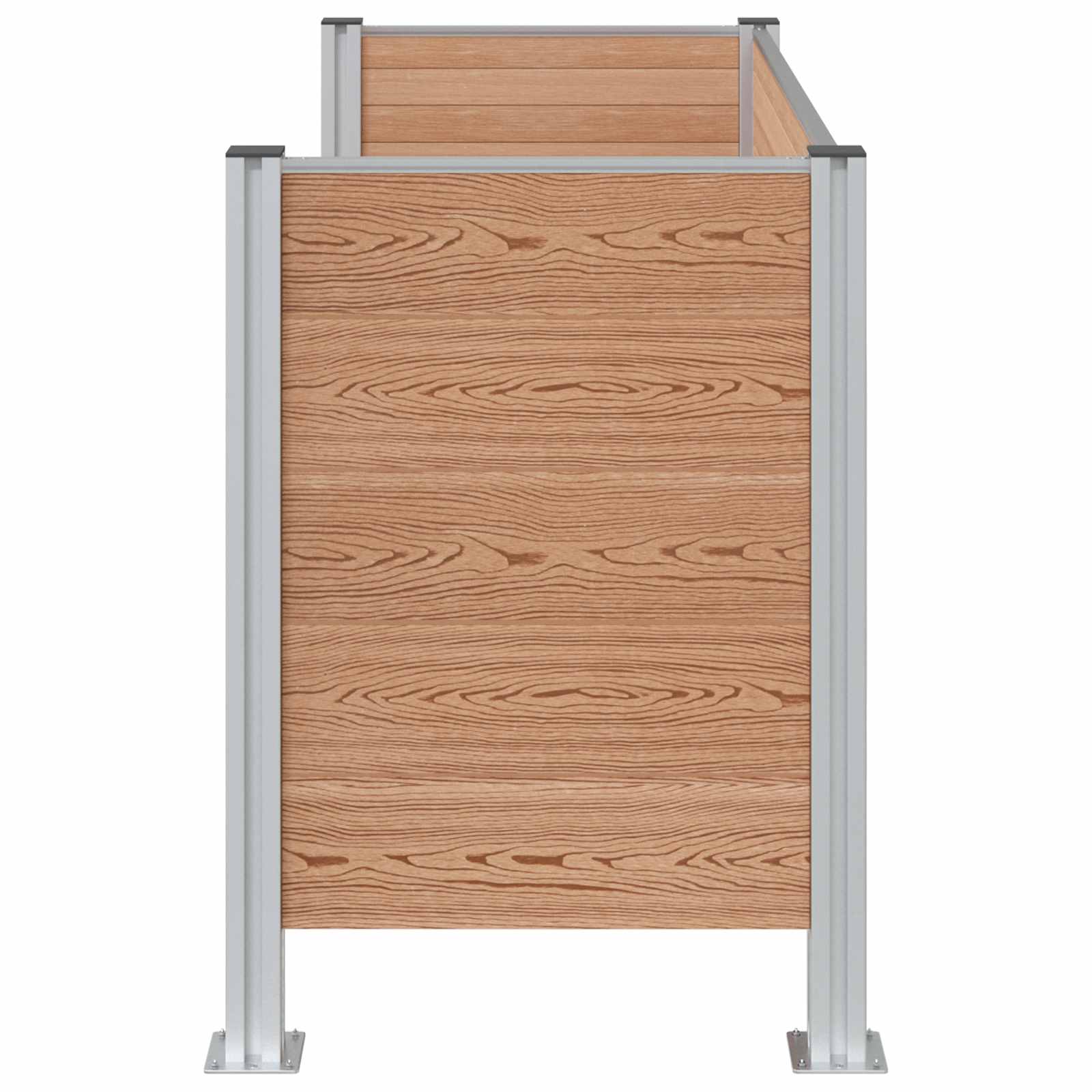Ograda za kante za smeće Smeđa 161 x 85 x 115 cm Aluminij i WPC