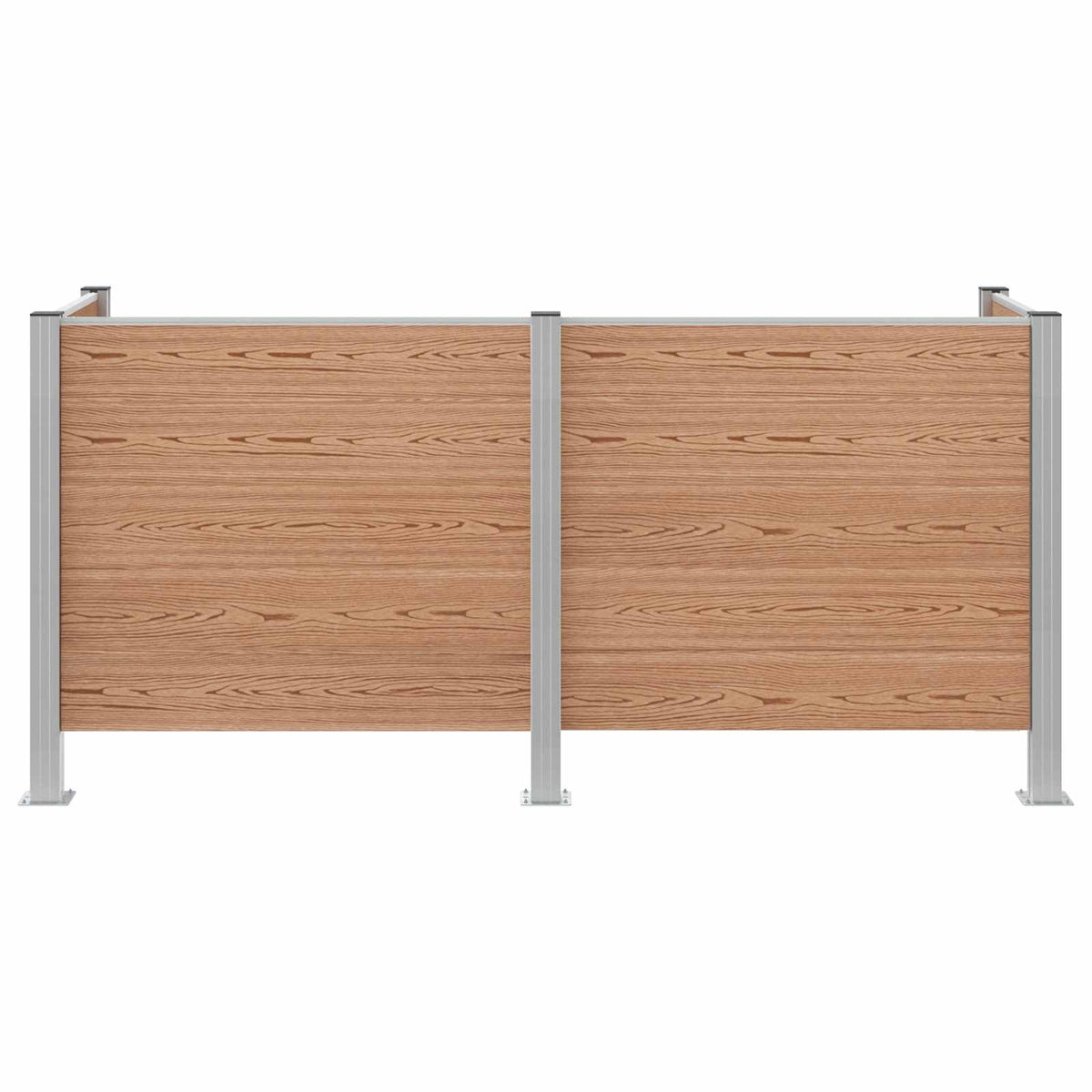 Ograda za kante za smeće Smeđa 237 x 85 x 115 cm Aluminij i WPC