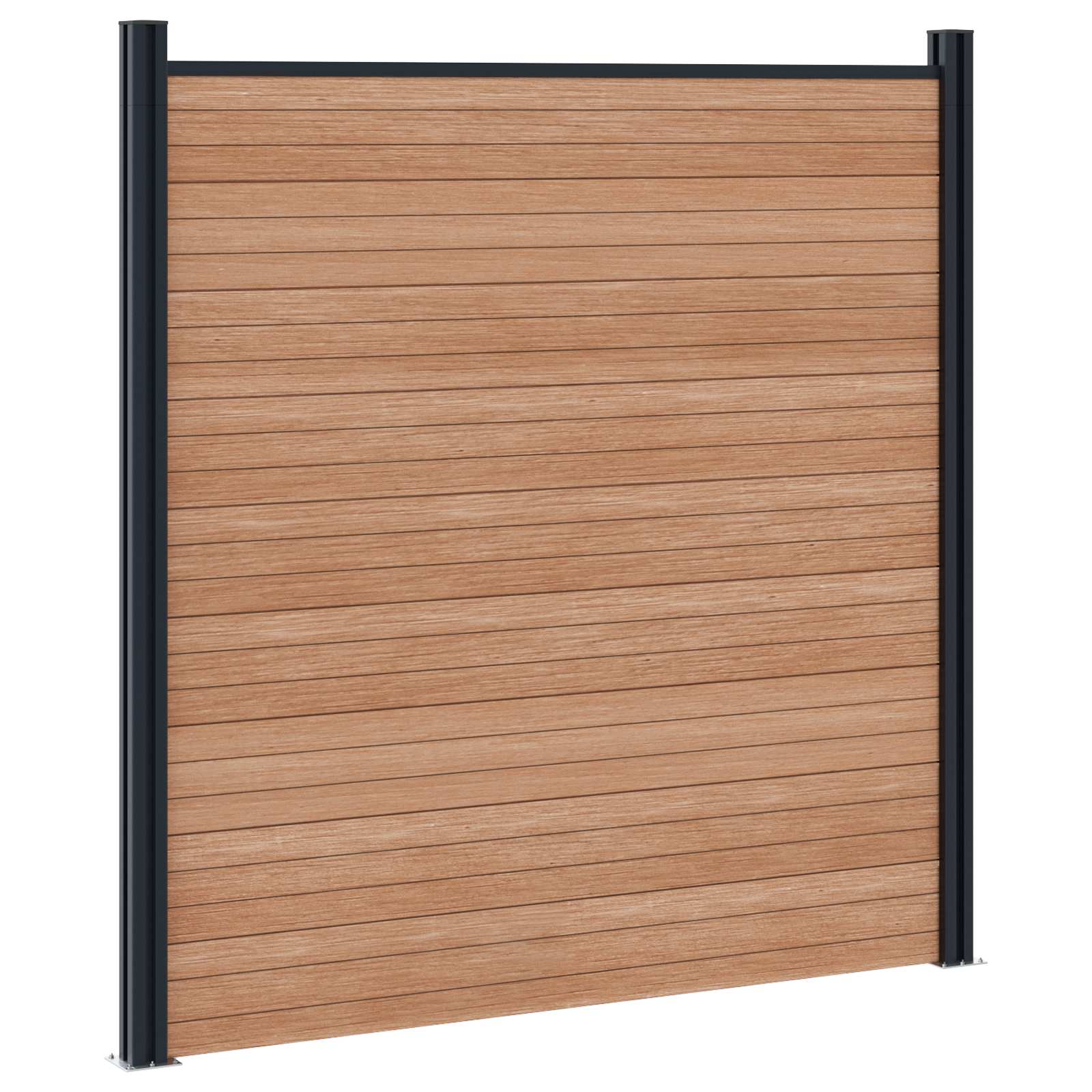 Panel ograde 4 pcs WPC i aluminij Smeđa