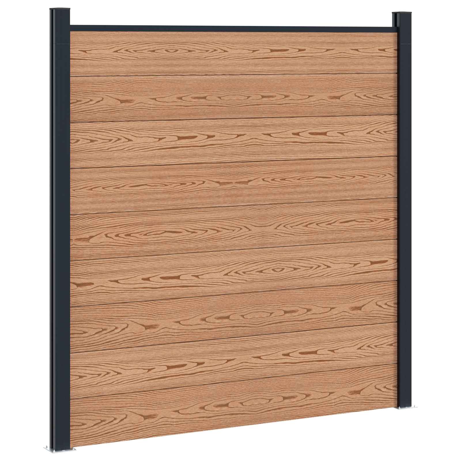 Panel ograde 5 pcs WPC i aluminij Smeđa