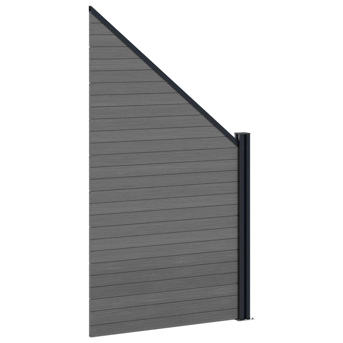 Set ograde 1138 x 186 cm WPC i aluminij Siva