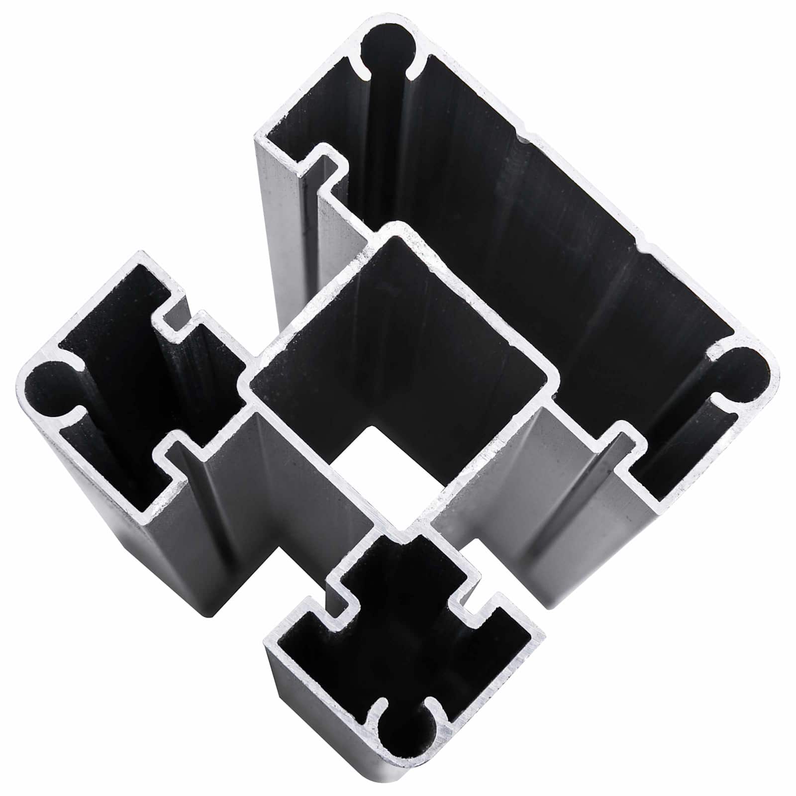 Panel ograde 5 pcs WPC i aluminij Smeđa