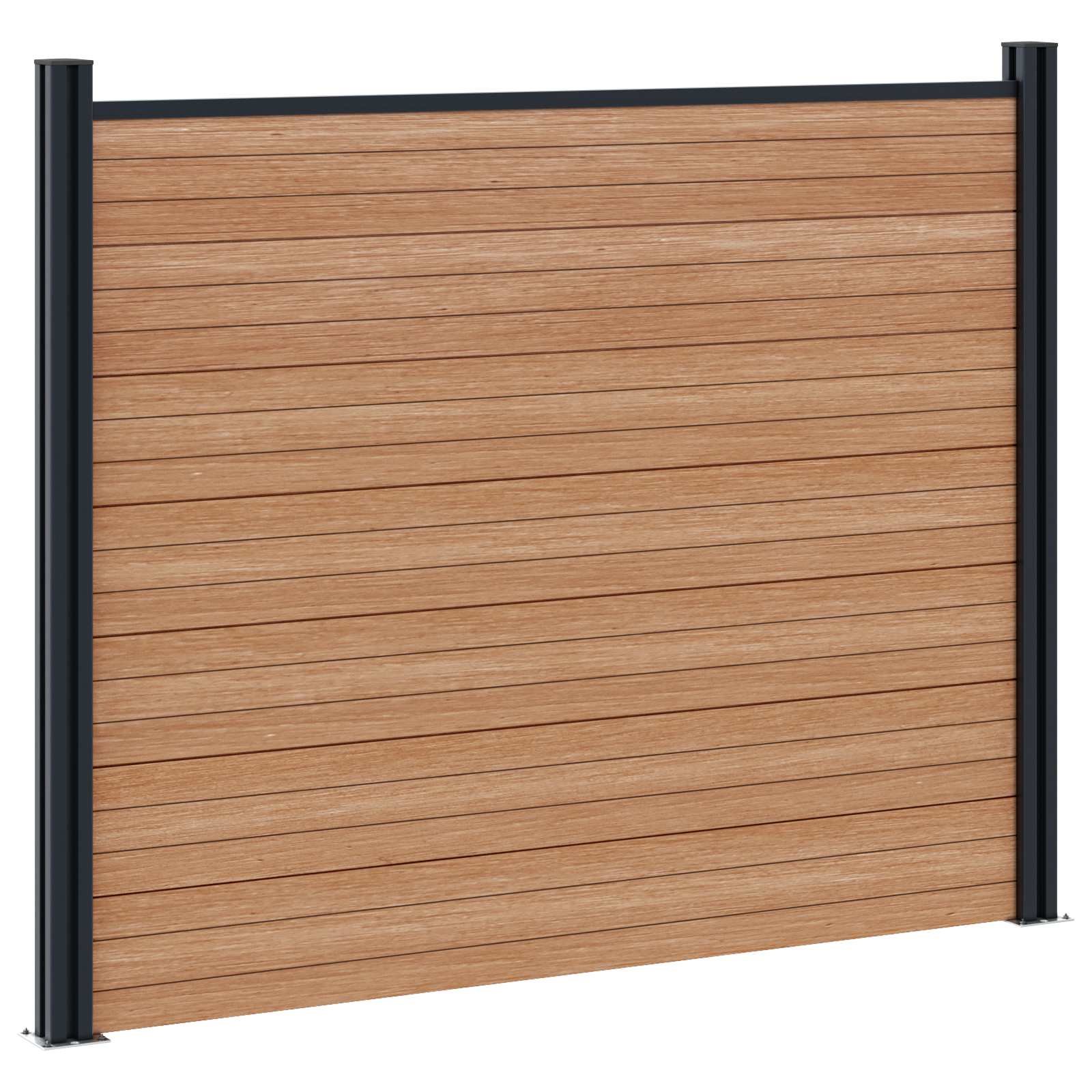 Panel ograde 8 pcs WPC i aluminij Smeđa