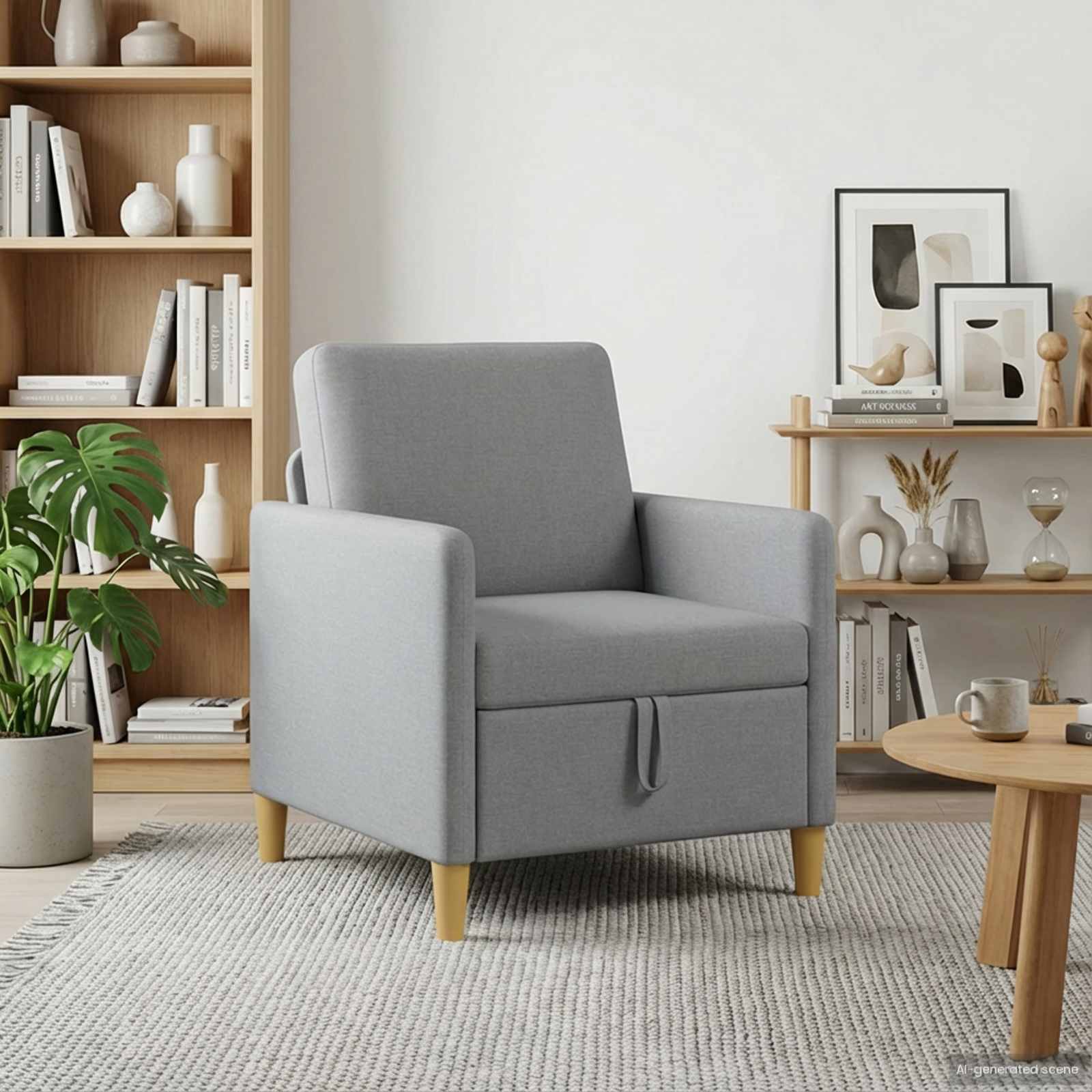 Sofa s pohranom Svjetlosiva 72 x 78 x 87 cm Poliester