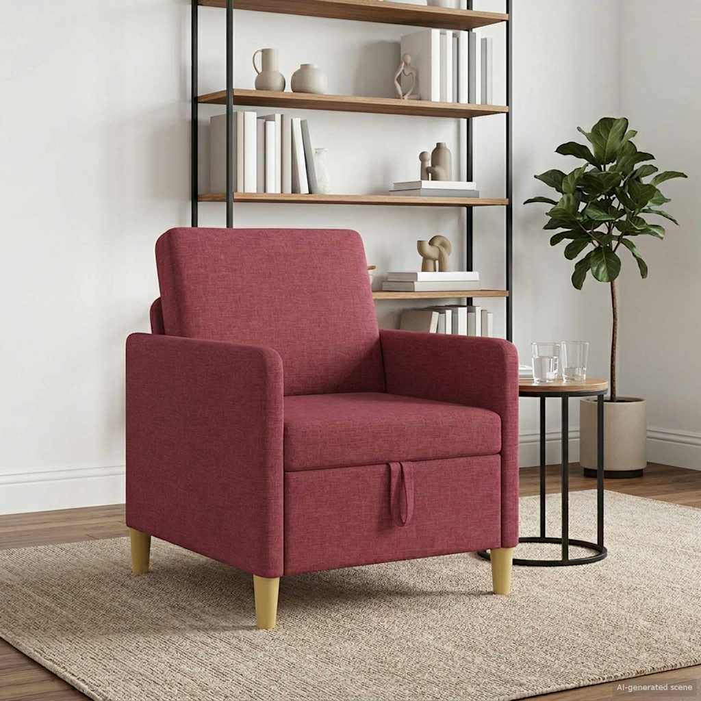 Sofa s pohranom Vinska crvena 72 x 78 x 87 cm Poliester