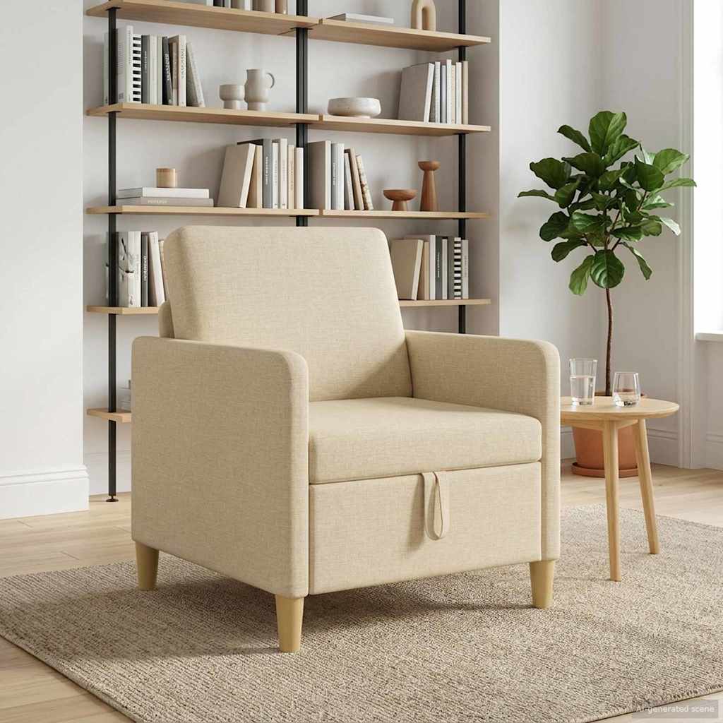 Sofa s pohranom Krem 72 x 78 x 87 cm Poliester