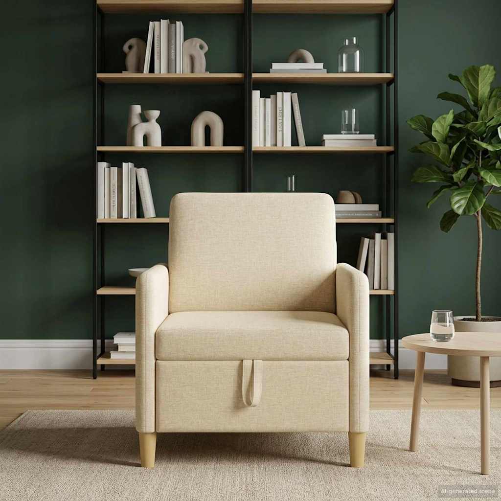 Sofa s pohranom Krem 72 x 78 x 87 cm Poliester