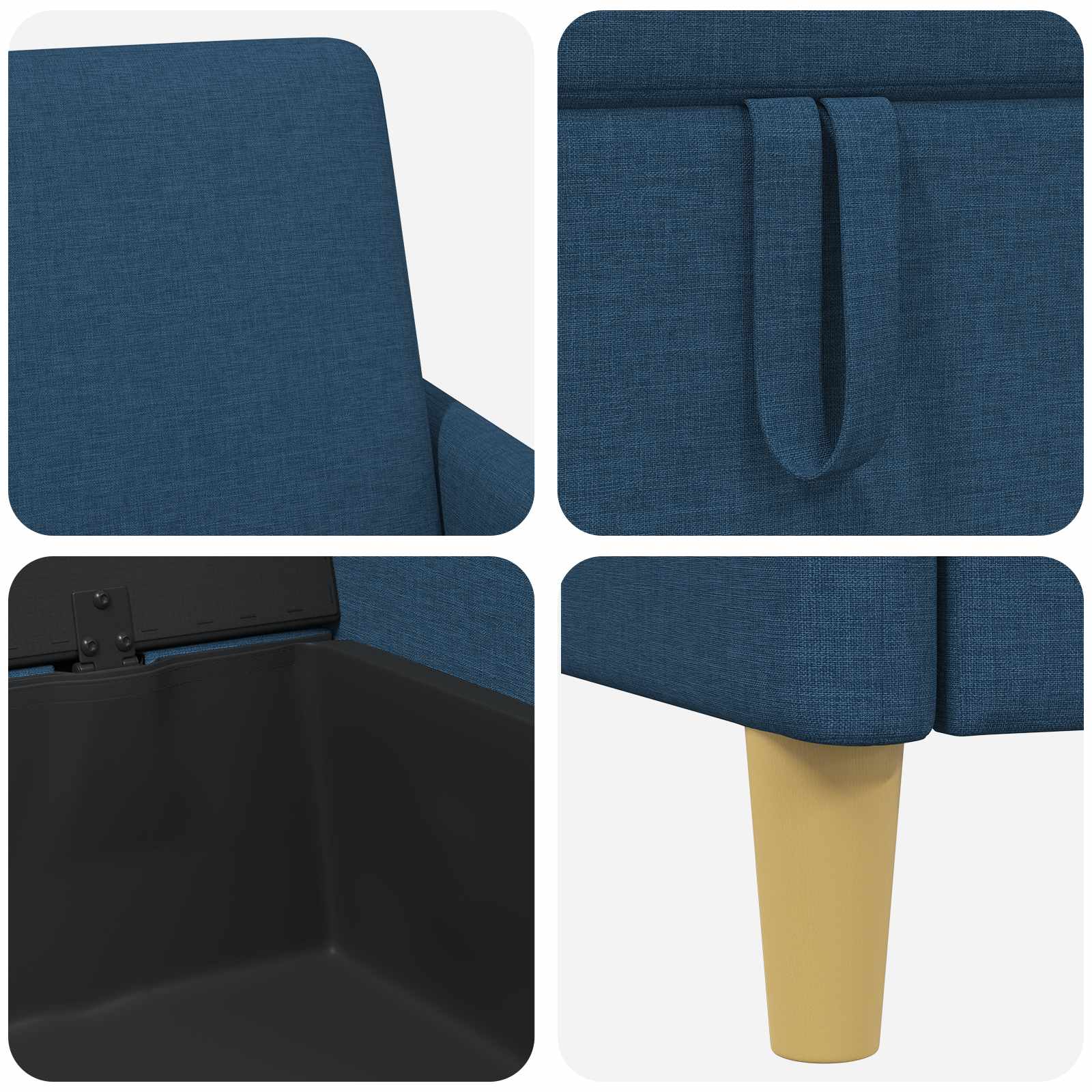Sofa s pohranom Plava 72 x 78 x 87 cm Poliester