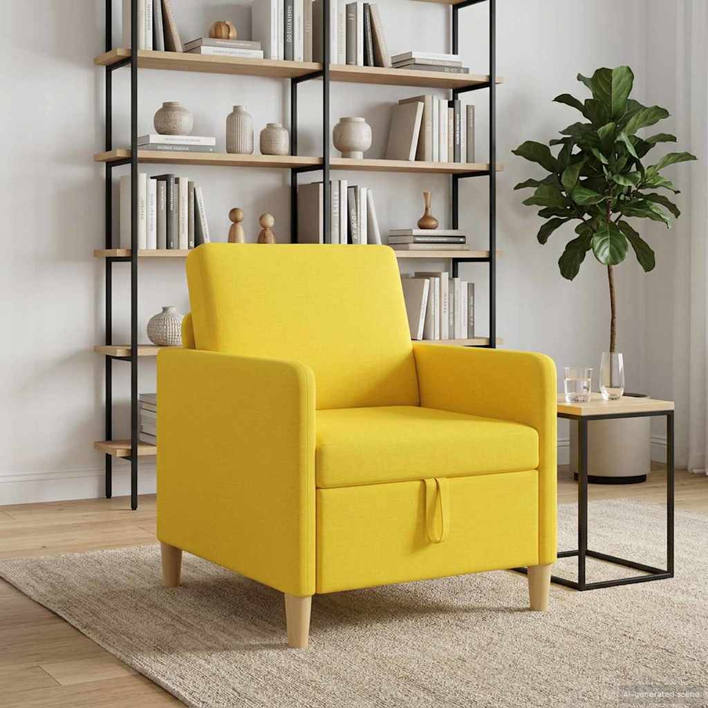 Sofa s pohranom Svijetlo žuta 72 x 78 x 87 cm Poliester