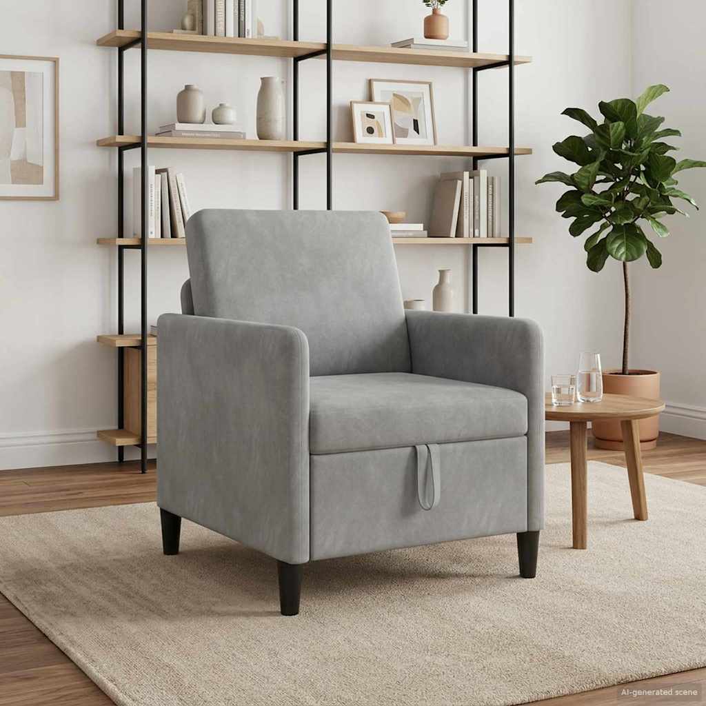 Sofa s pohranom Svjetlosiva 72 x 78 x 87 cm Poliester