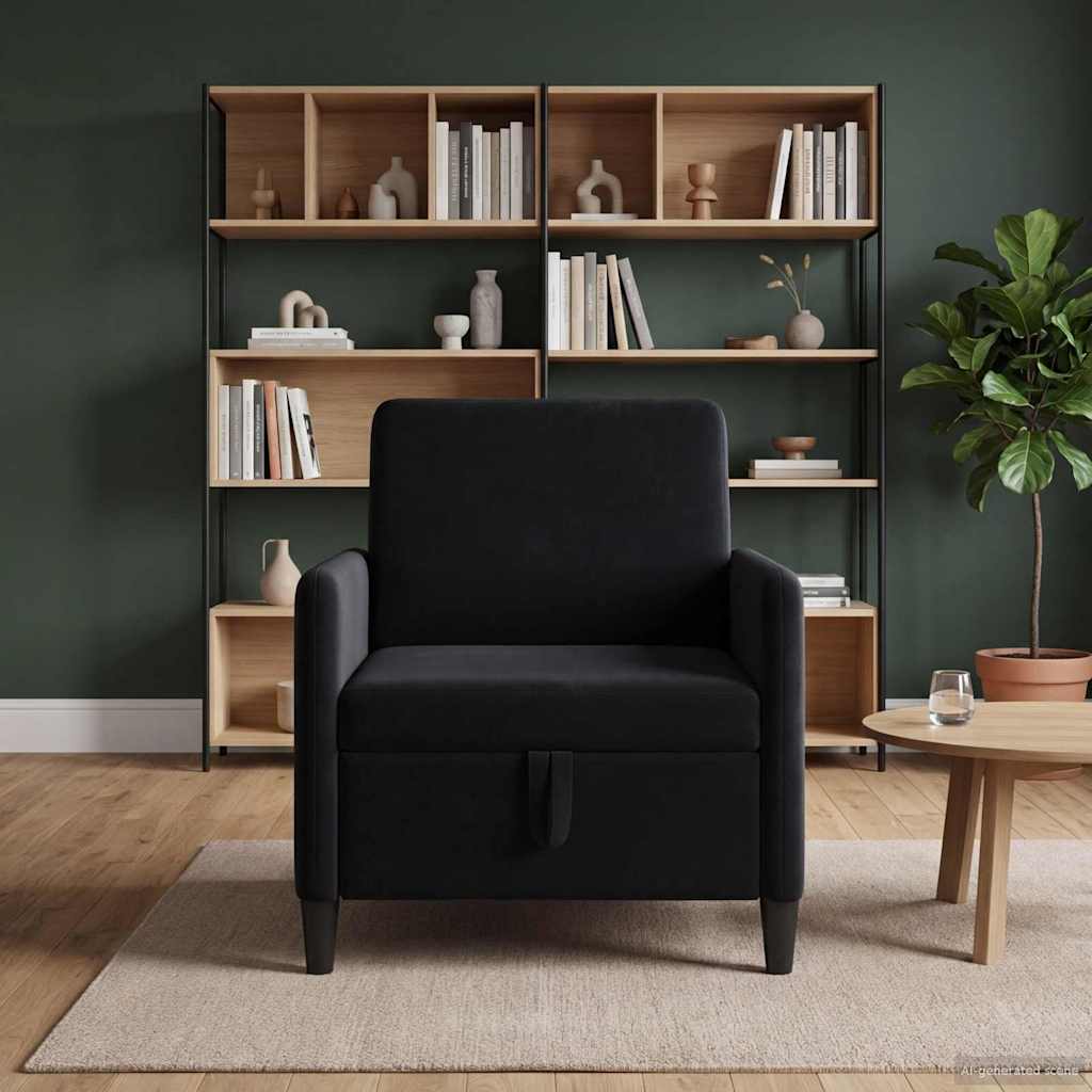 Sofa s pohranom Crna 72 x 78 x 87 cm Poliester