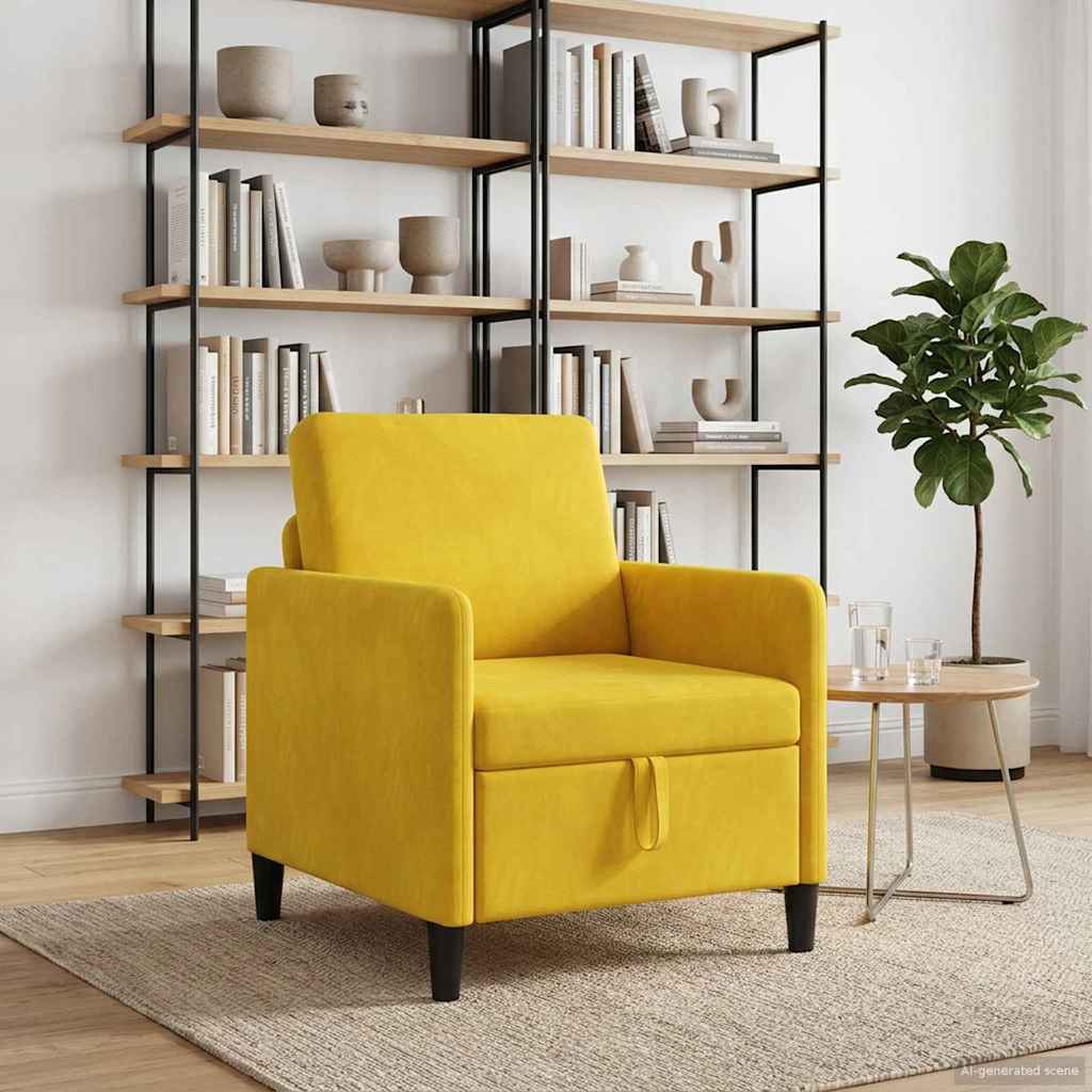 Sofa s pohranom Žuta 72 x 78 x 87 cm Poliester