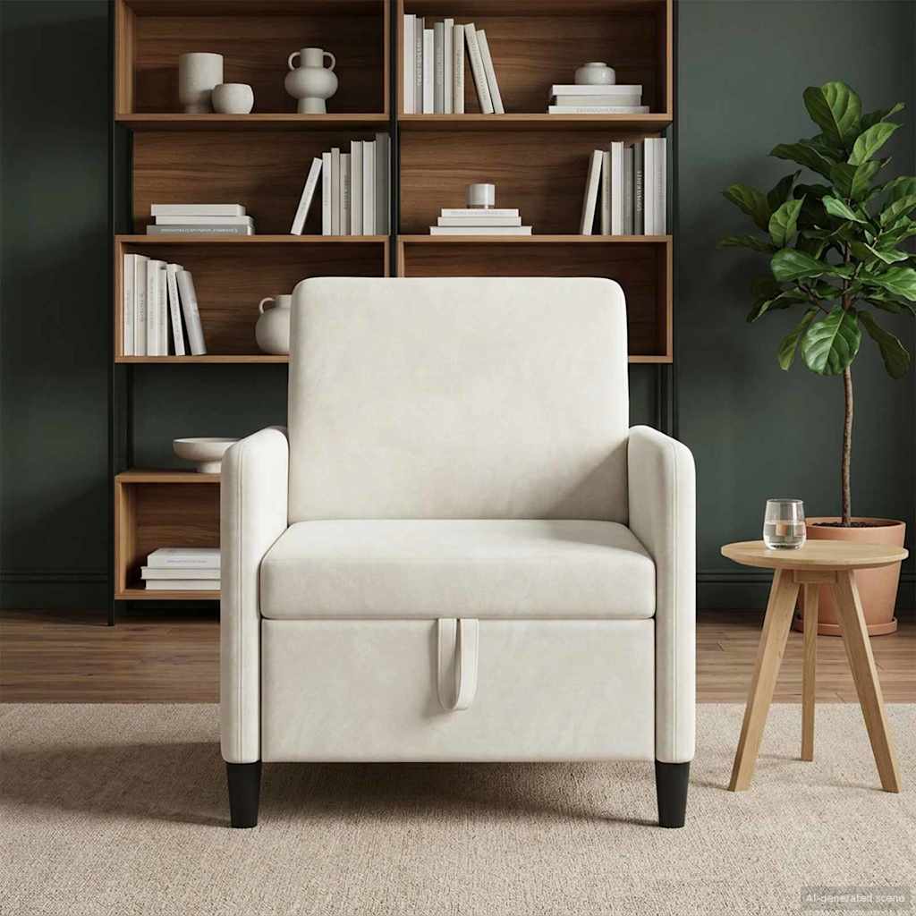 Sofa s pohranom Krem 72 x 78 x 87 cm Poliester
