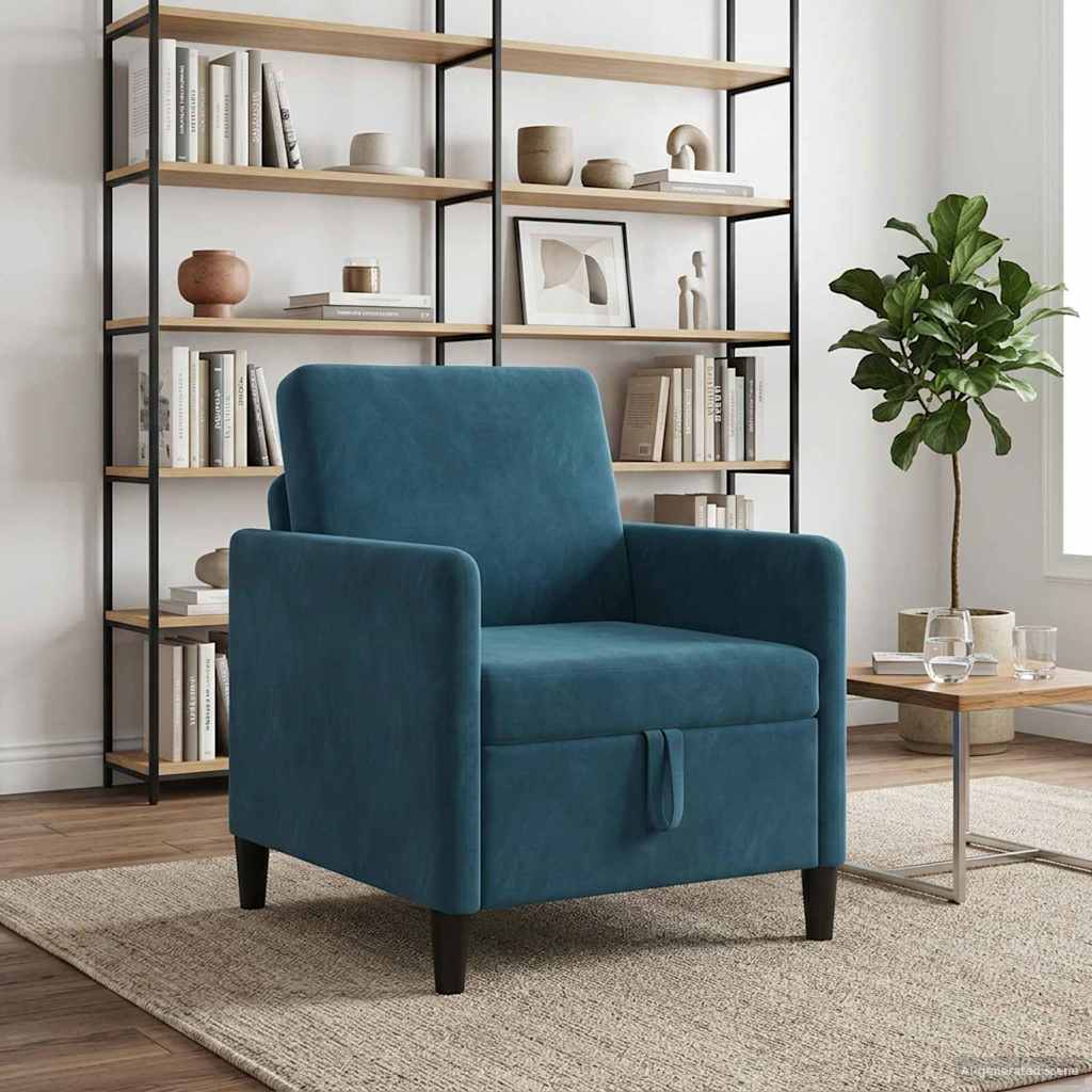 Sofa s pohranom Plava 72 x 78 x 87 cm Poliester
