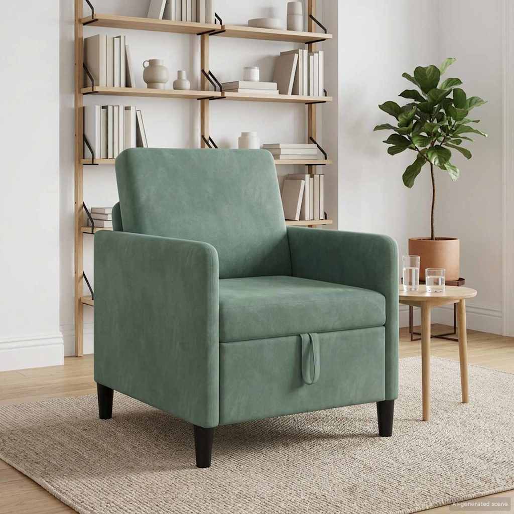 Sofa s pohranom Morska zelena 72 x 78 x 87 cm Poliester