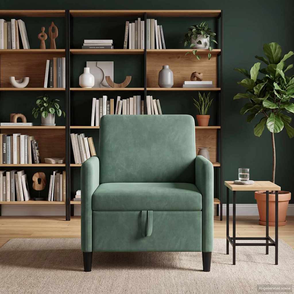 Sofa s pohranom Morska zelena 72 x 78 x 87 cm Poliester