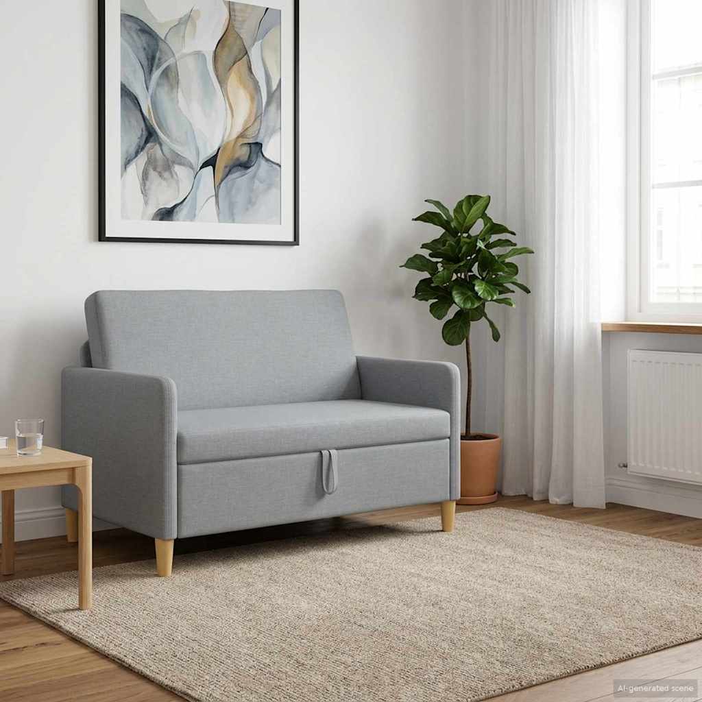 Sofa s pohranom Svjetlosiva 122 x 78 x 87 cm Poliester