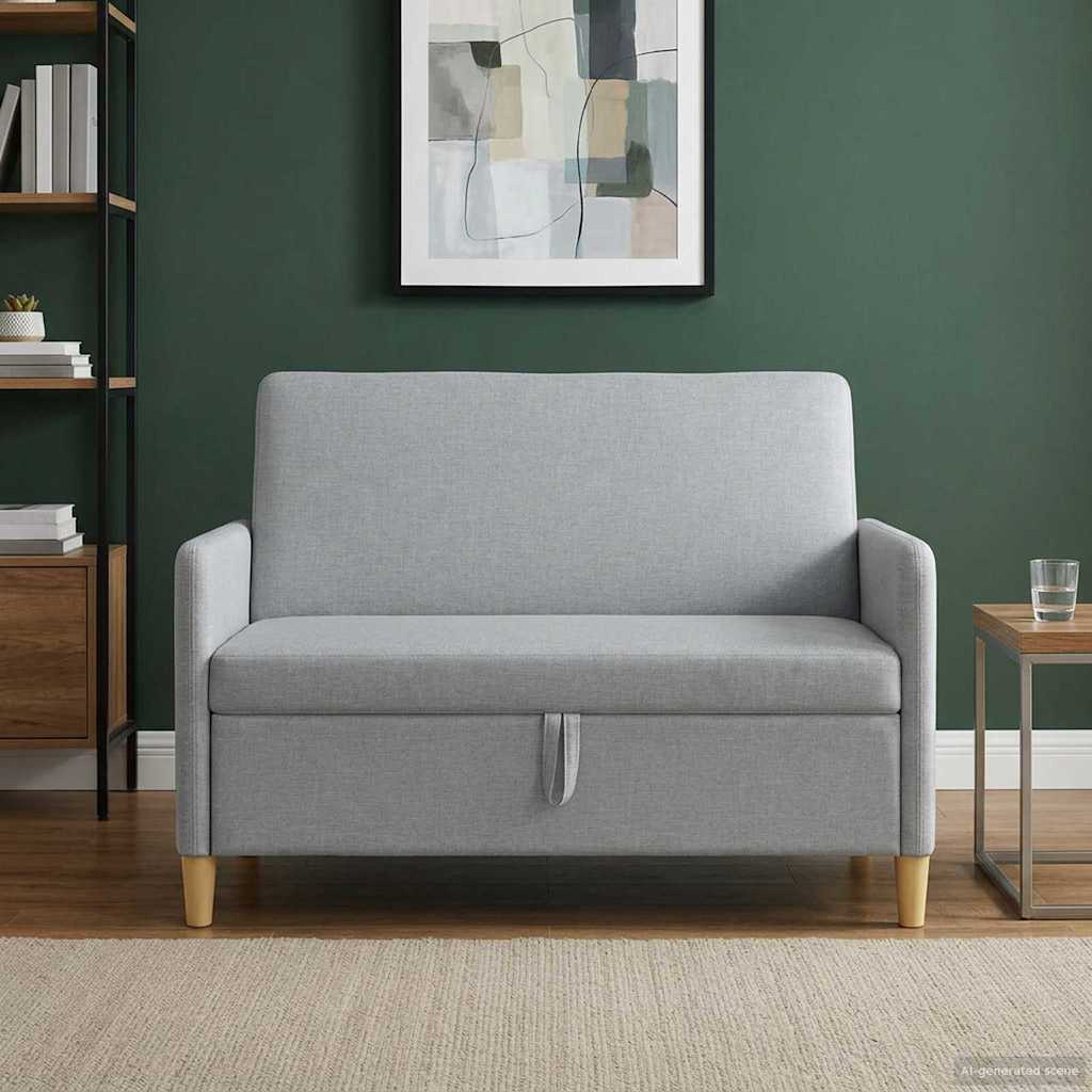 Sofa s pohranom Svjetlosiva 122 x 78 x 87 cm Poliester
