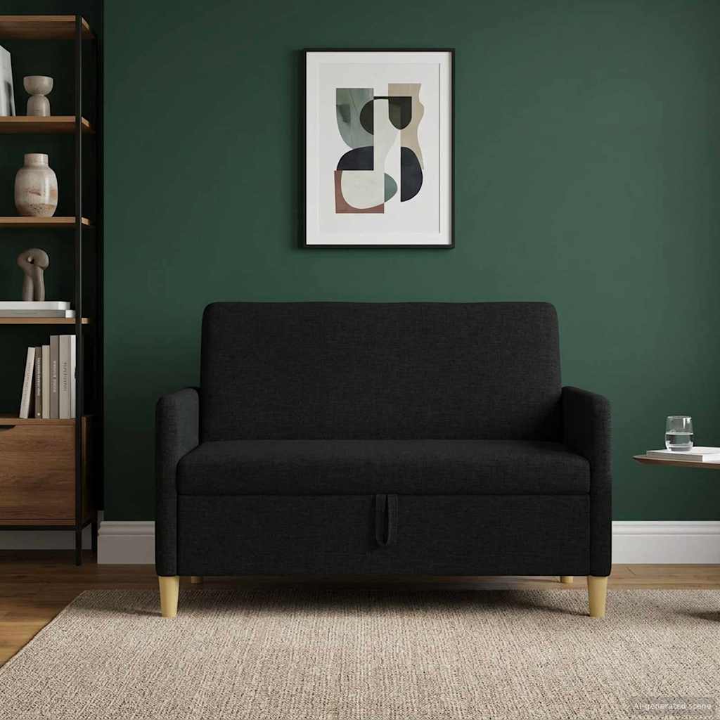 Sofa s pohranom Crna 122 x 78 x 87 cm Poliester