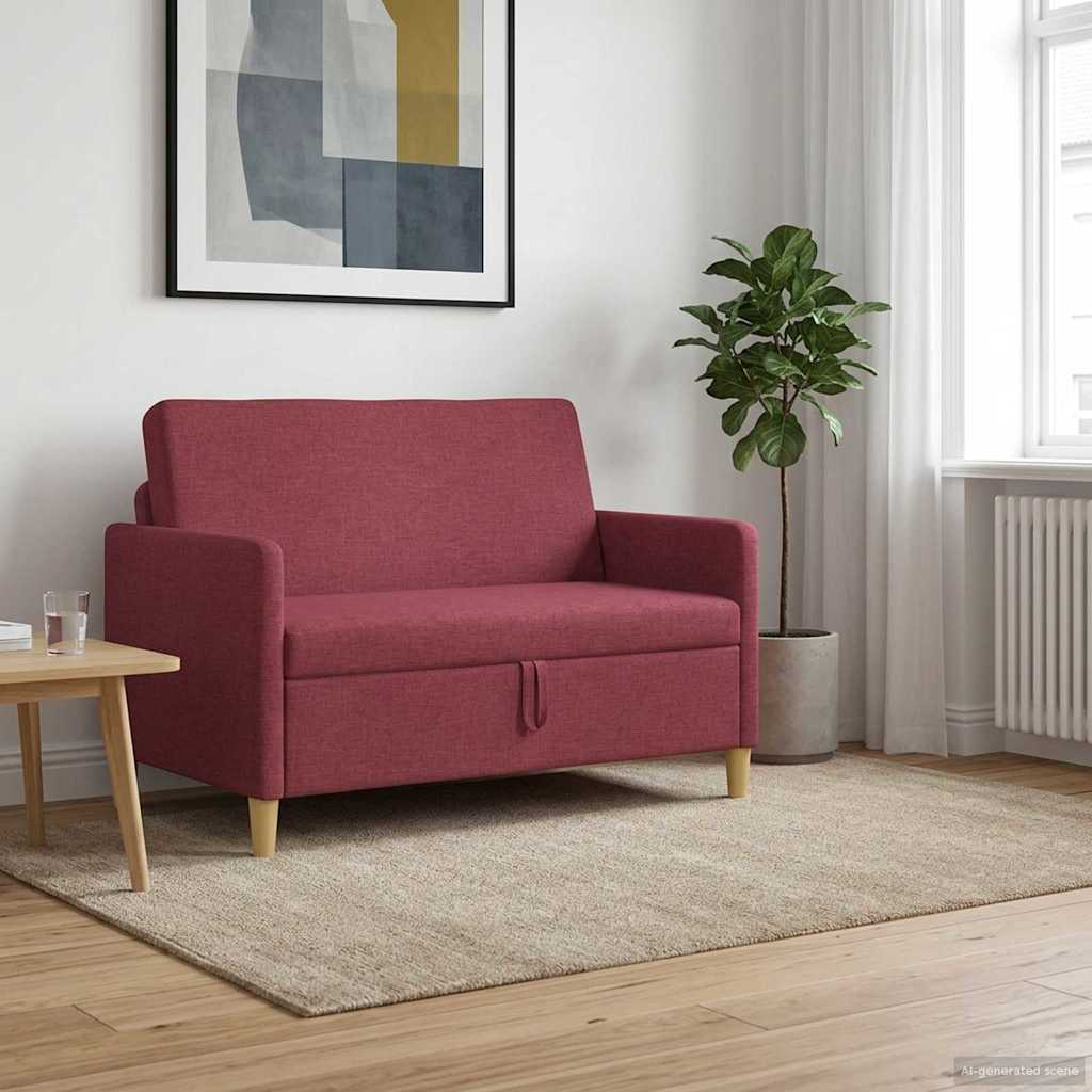 Sofa s pohranom Vinska crvena 122 x 78 x 87 cm Poliester