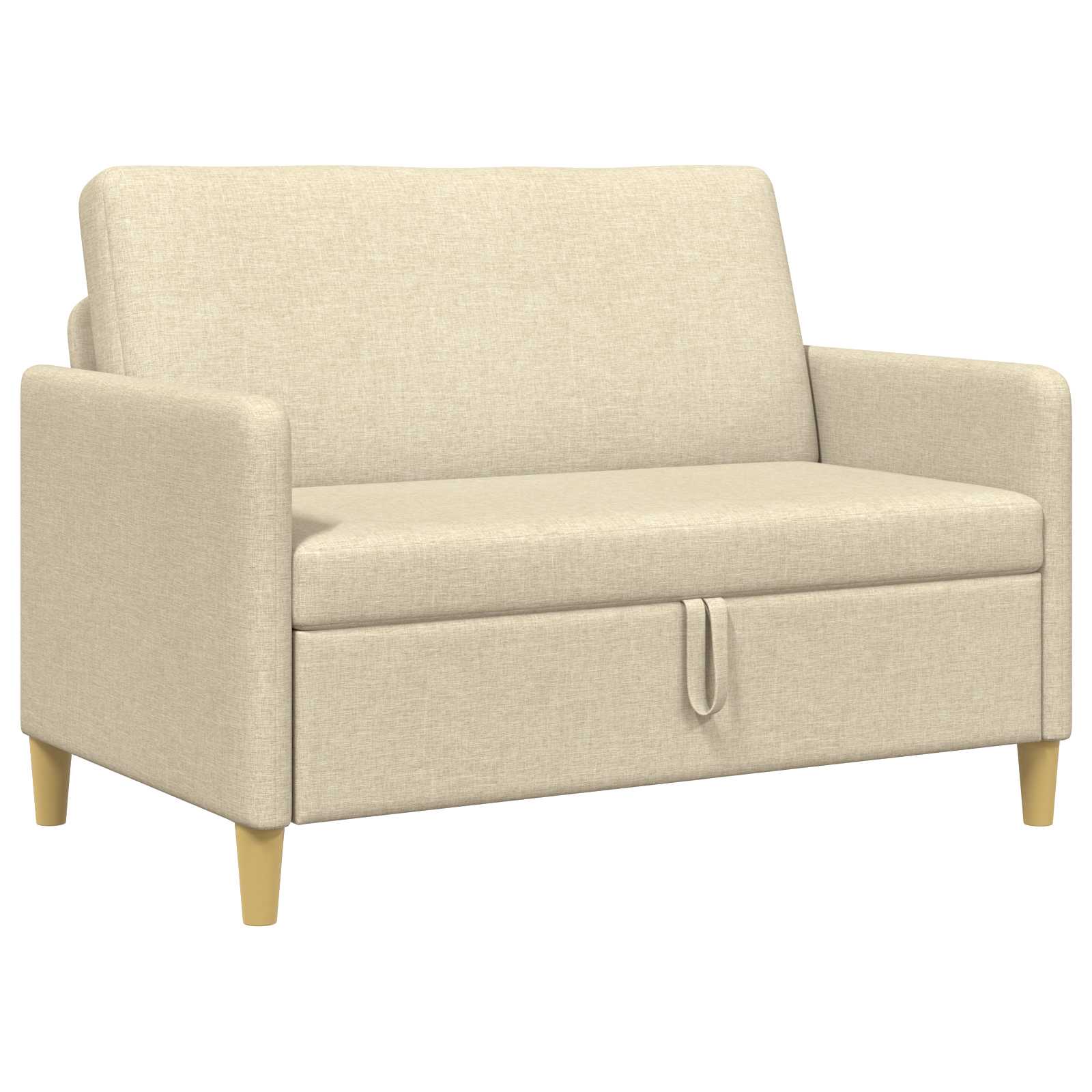 Sofa s pohranom Krem 122 x 78 x 87 cm Poliester