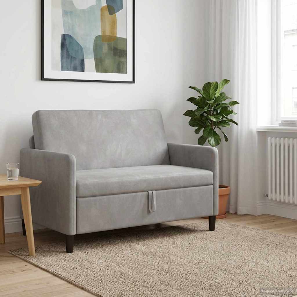 Sofa s pohranom Svjetlosiva 122 x 78 x 87 cm Poliester