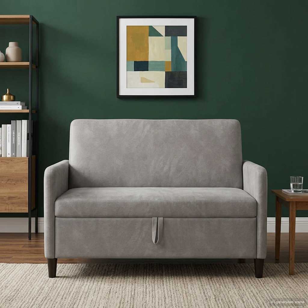 Sofa s pohranom Svjetlosiva 122 x 78 x 87 cm Poliester
