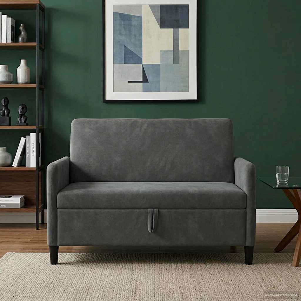 Sofa s pohranom Tamnosiva 122 x 78 x 87 cm Poliester