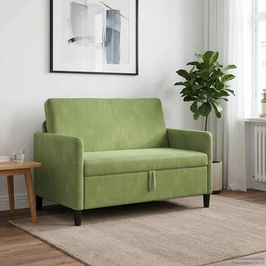 Sofa s pohranom Svijetlo zelena 122 x 78 x 87 cm Poliester