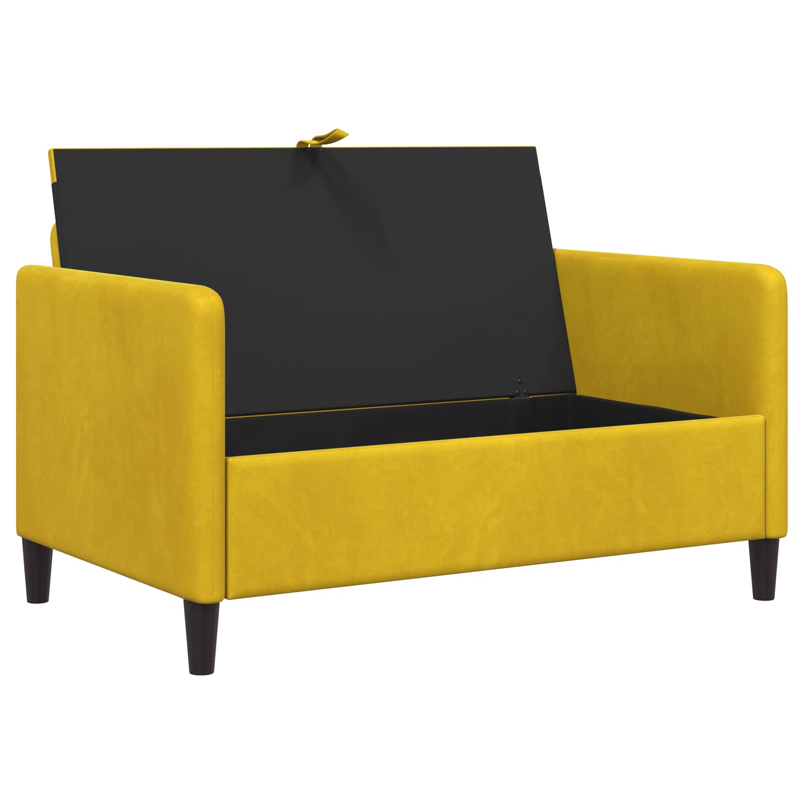 Sofa s pohranom Žuta 122 x 78 x 87 cm Poliester