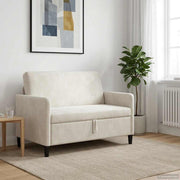 Sofa s pohranom Krem 122 x 78 x 87 cm Poliester