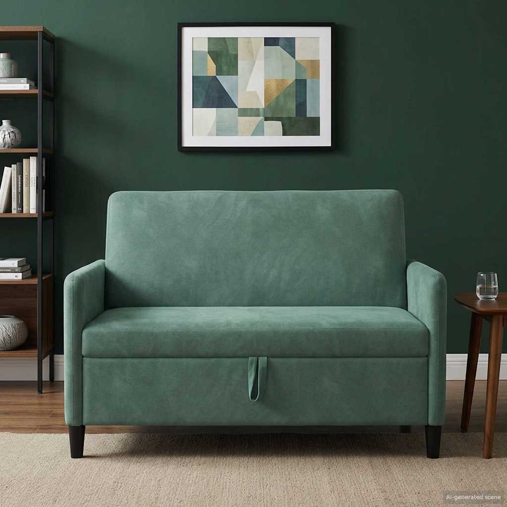 Sofa s pohranom Morska zelena 122 x 78 x 87 cm Poliester