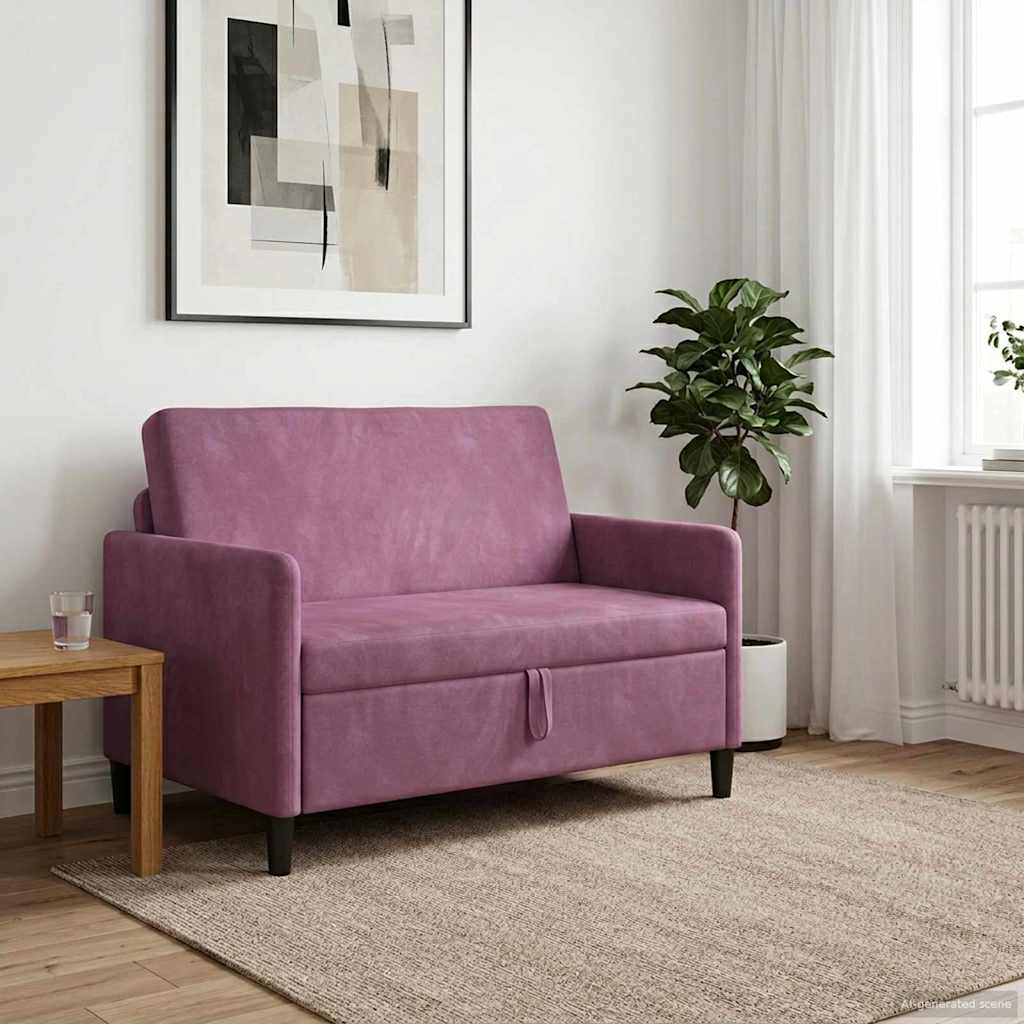Sofa s pohranom Ljubičasta 122 x 78 x 87 cm Poliester
