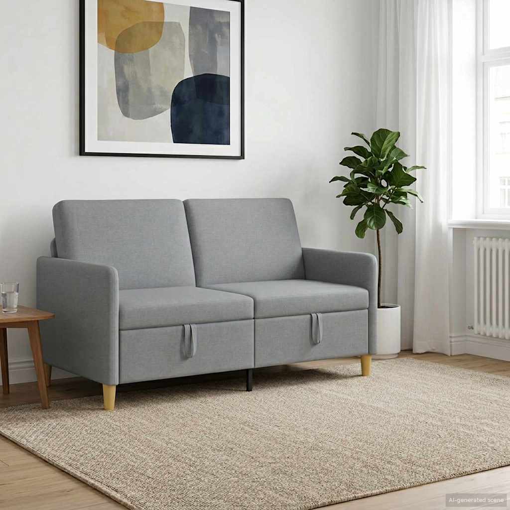 Sofa s pohranom Svjetlosiva 152 x 78 x 87 cm Poliester