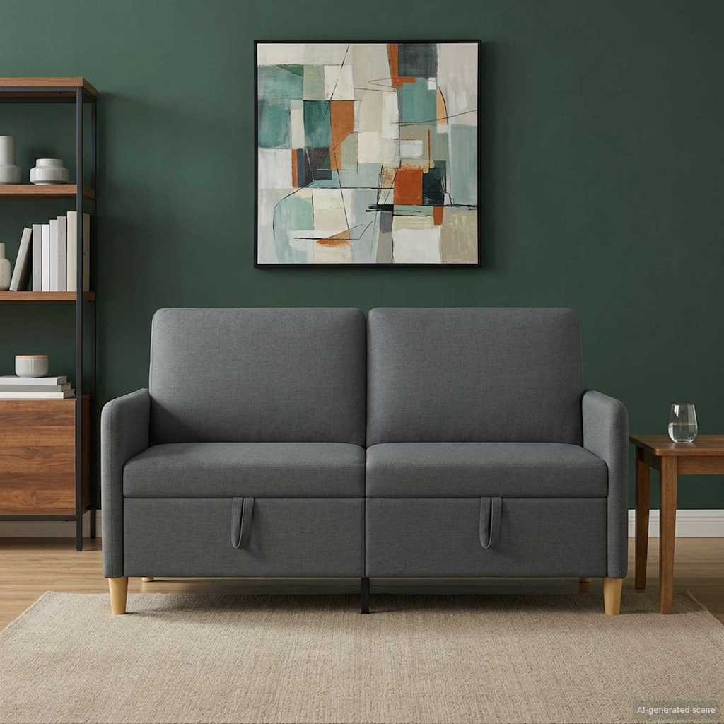 Sofa s pohranom Tamnosiva 152 x 78 x 87 cm Poliester