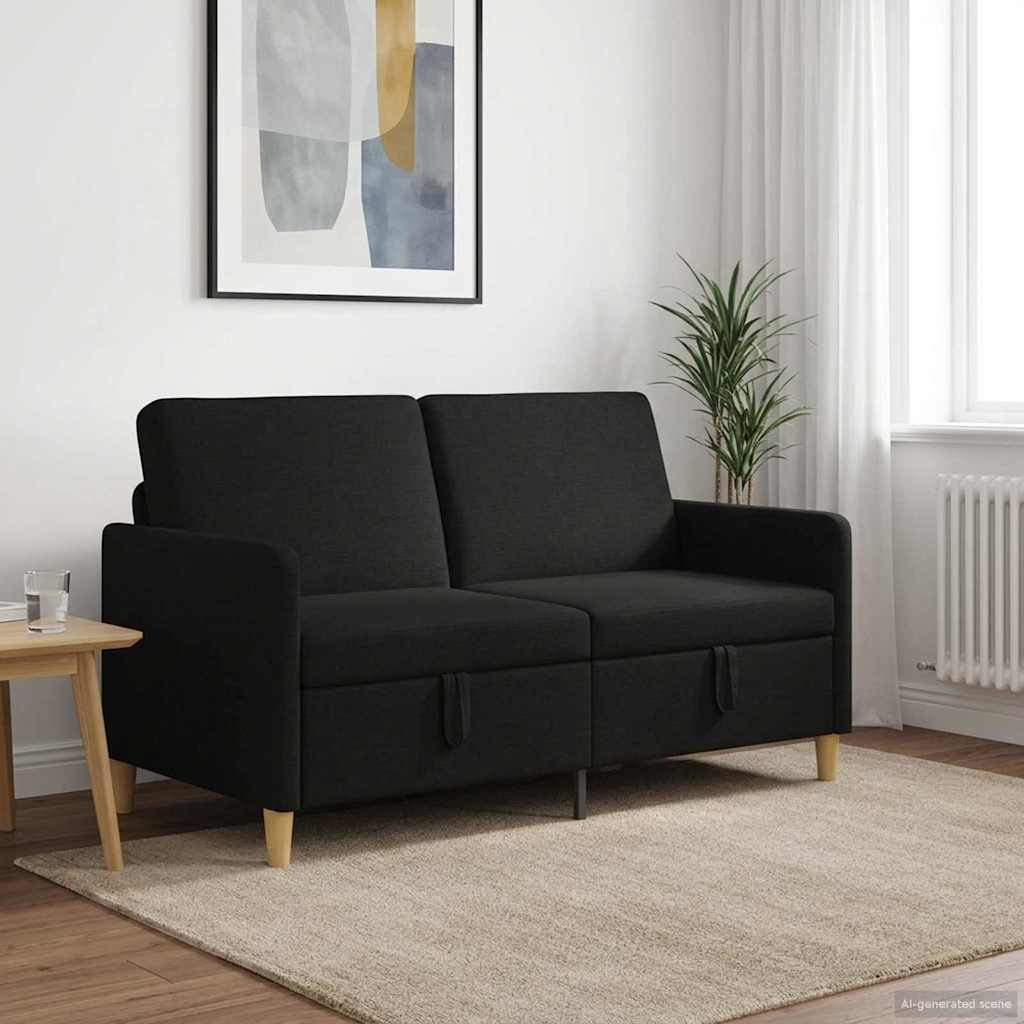 Sofa s pohranom Crna 152 x 78 x 87 cm Poliester