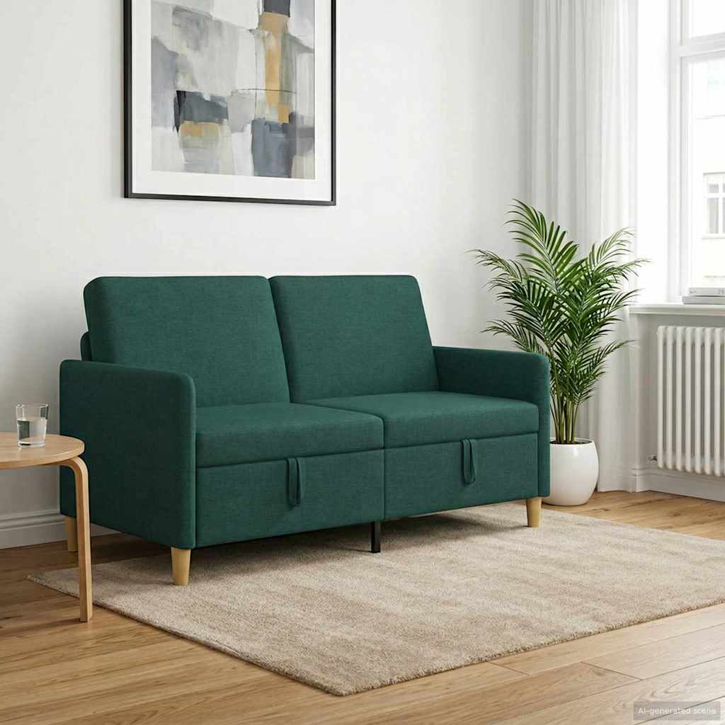 Sofa s pohranom Tamnozelena 152 x 78 x 87 cm Poliester