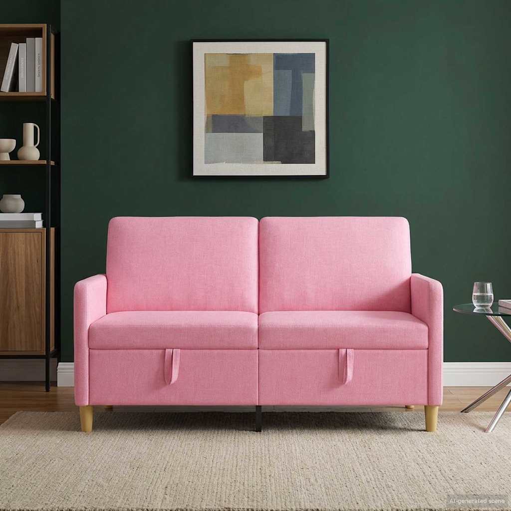 Sofa s pohranom Ružičasta 152 x 78 x 87 cm Poliester