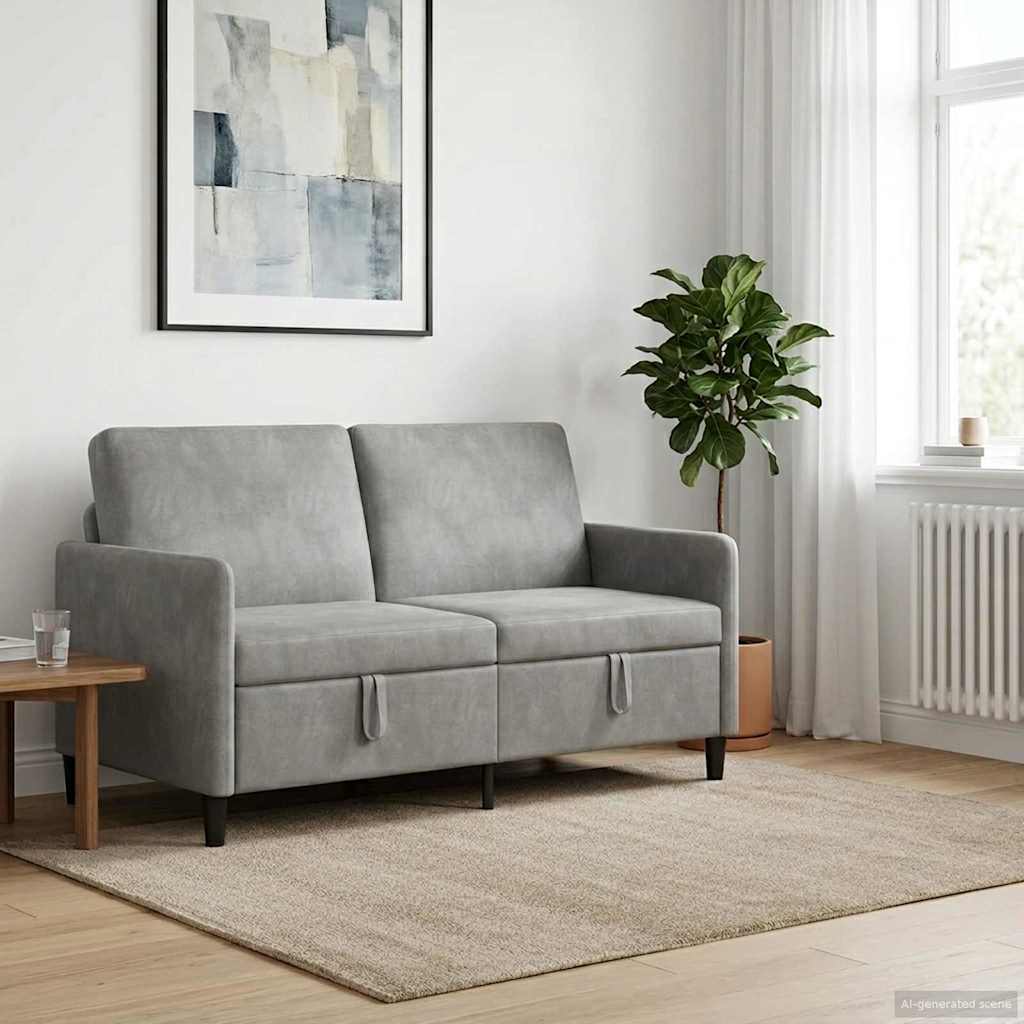 Sofa s pohranom Svjetlosiva 152 x 78 x 87 cm Poliester