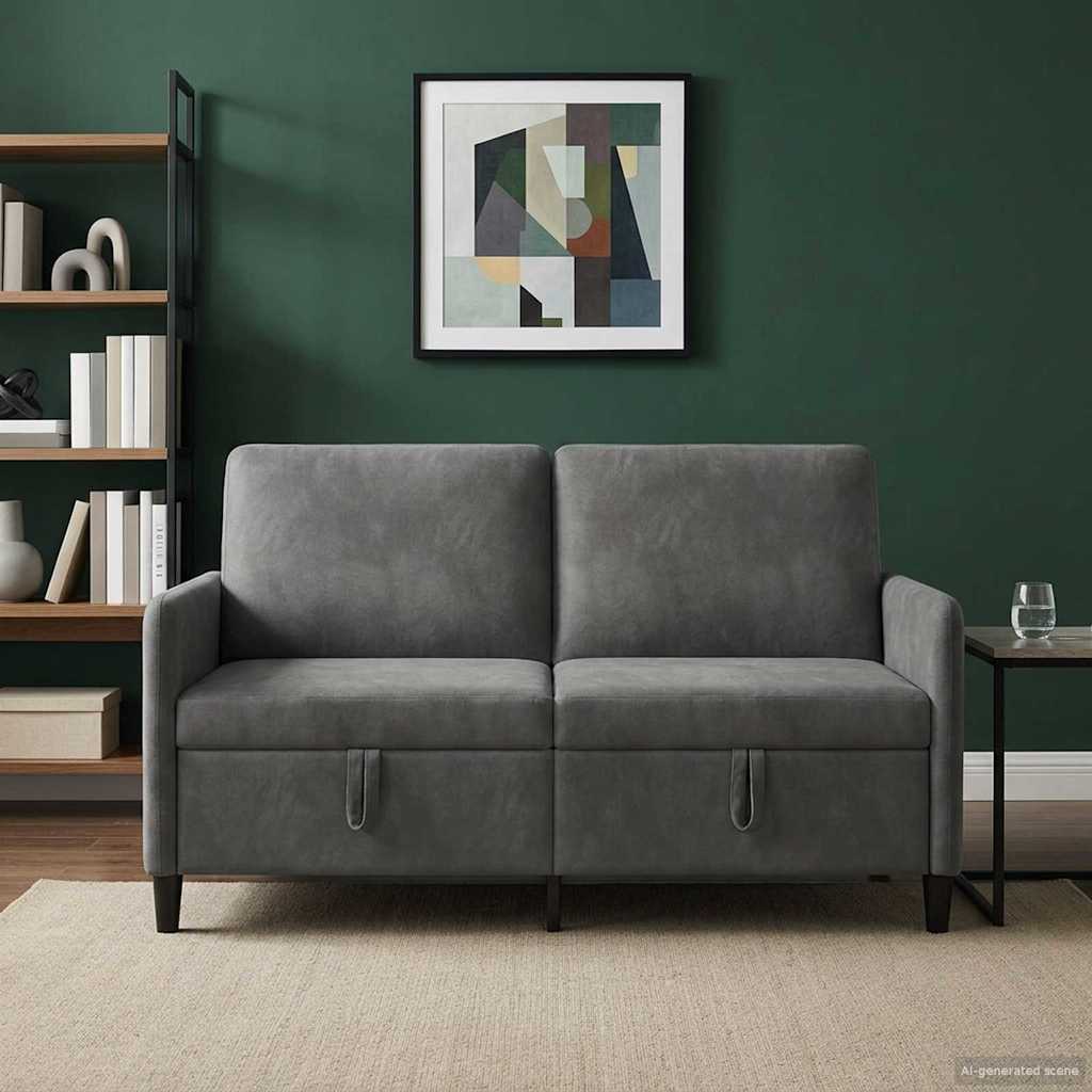 Sofa s pohranom Tamnosiva 152 x 78 x 87 cm Poliester