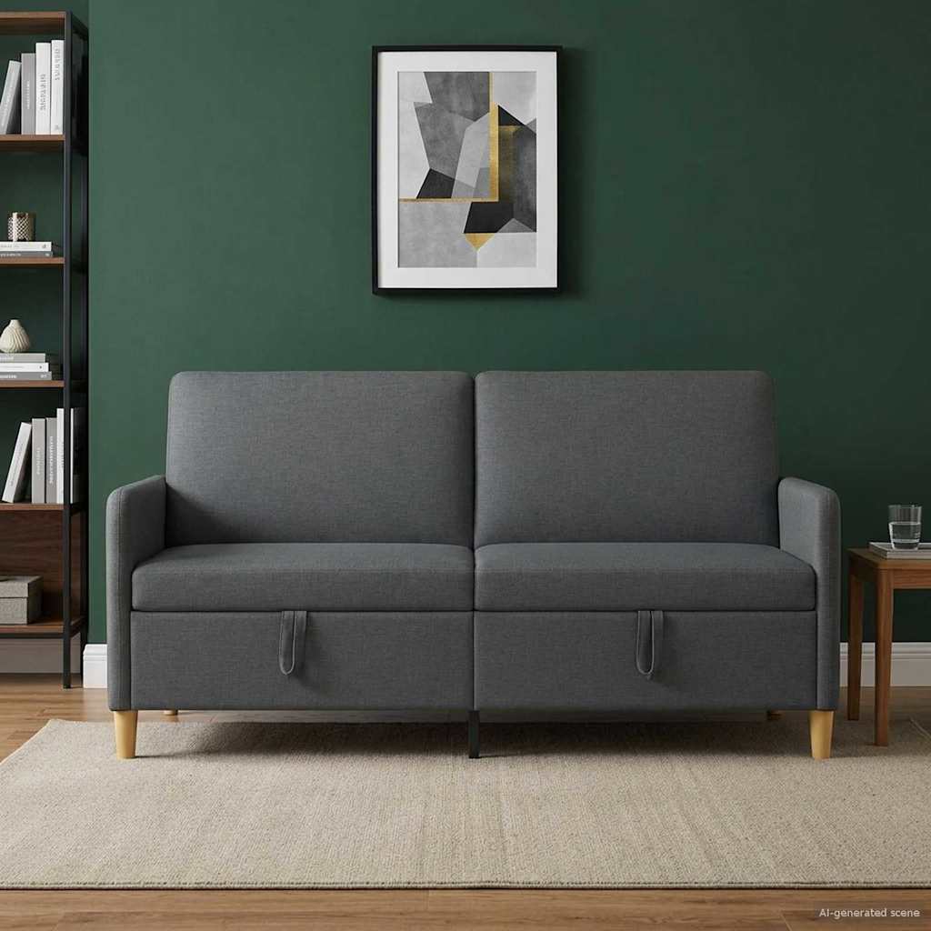 Sofa s pohranom Tamnosiva 172 x 78 x 87 cm Poliester